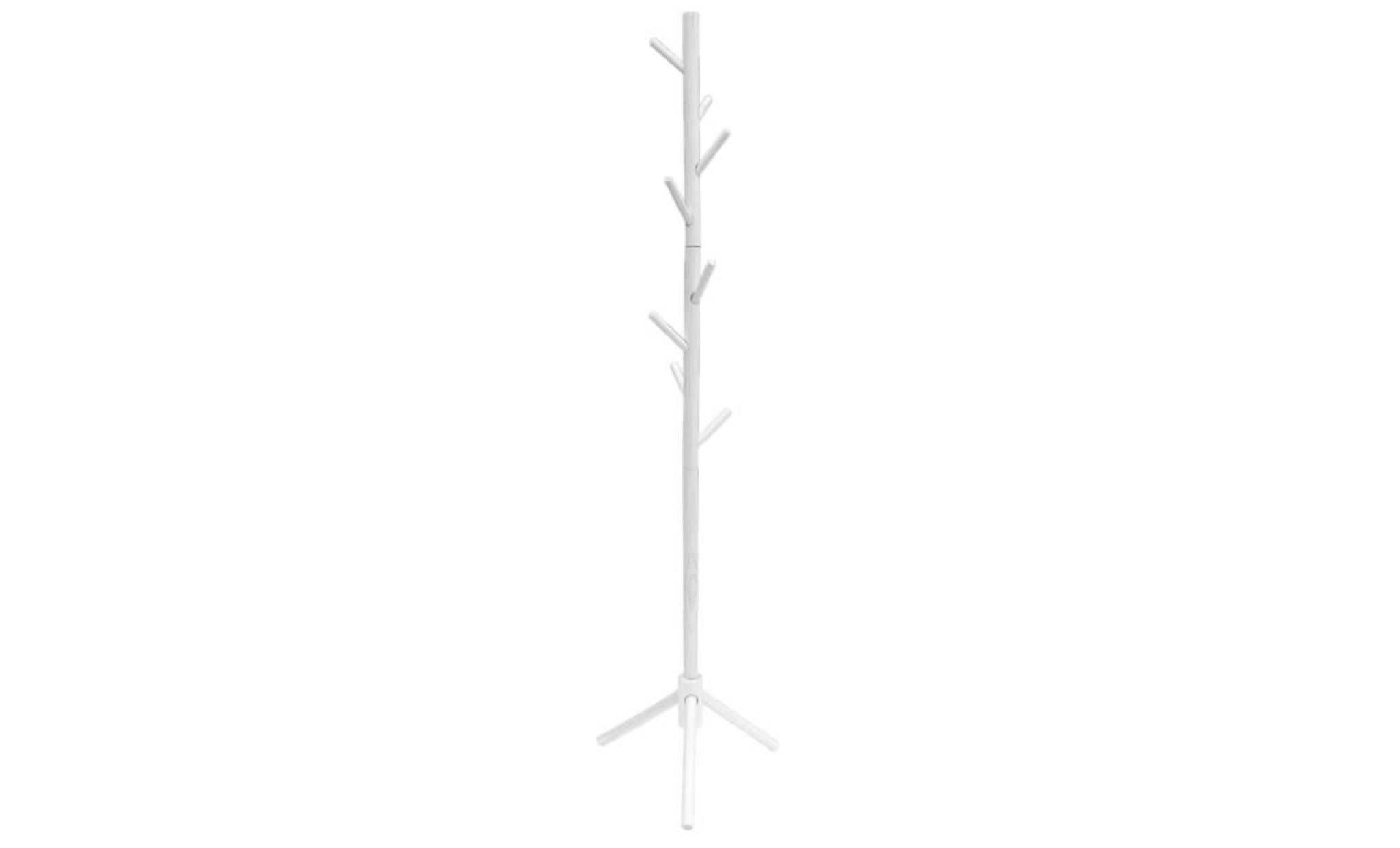 porte manteau en bois design moderne en forme d’arbre capacité 20 kg    175cm   blanc pas cher
