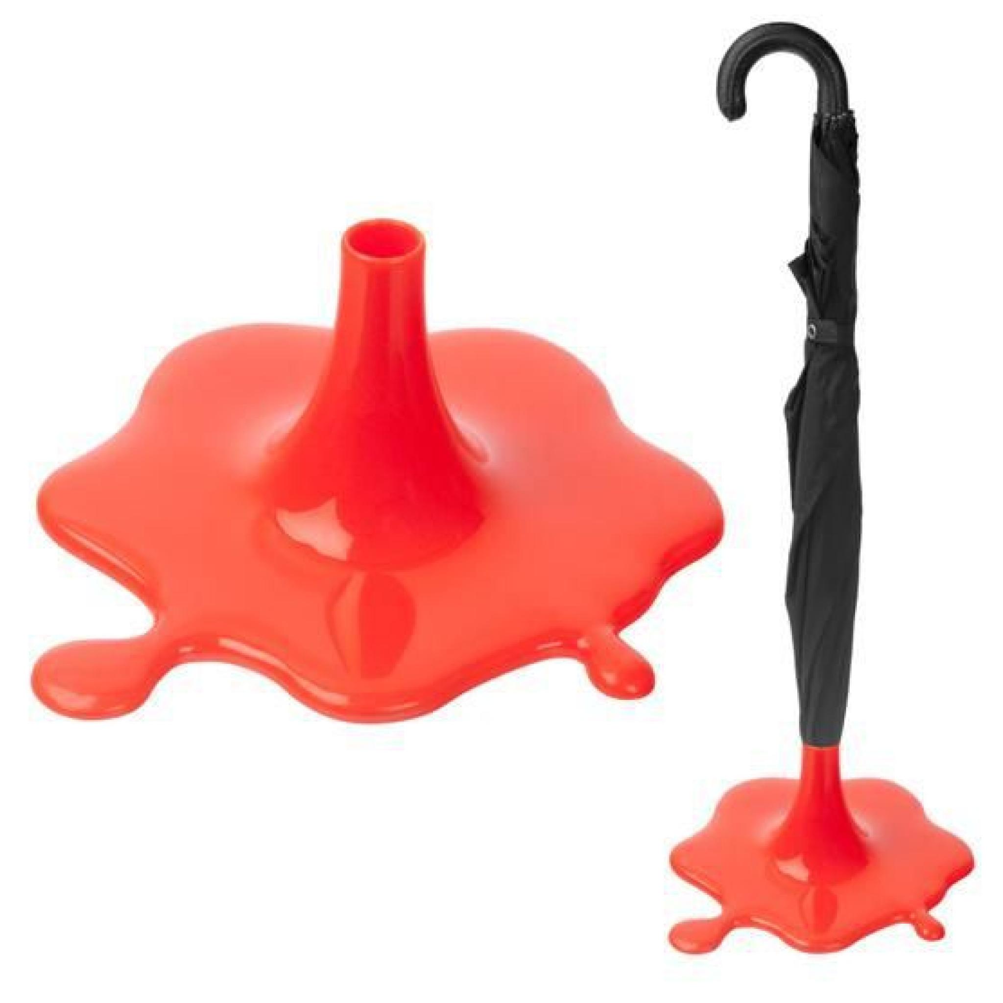 Porte parapluie design splash rouge 24,5x26,5x11cm