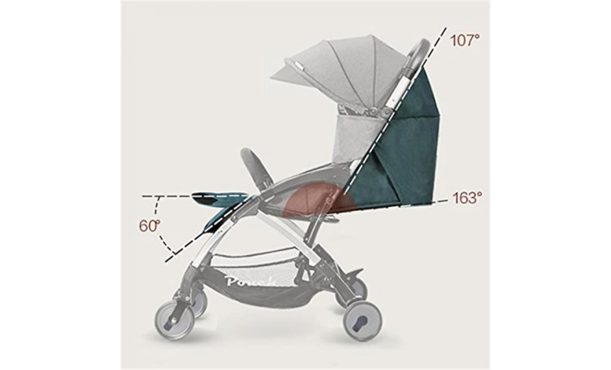 pouce 6.8kg léger poussette de bébé portable bébé trône, autorisé dans les landaus d'avion, peut asseoir & lie bébé chariots bébé pas cher