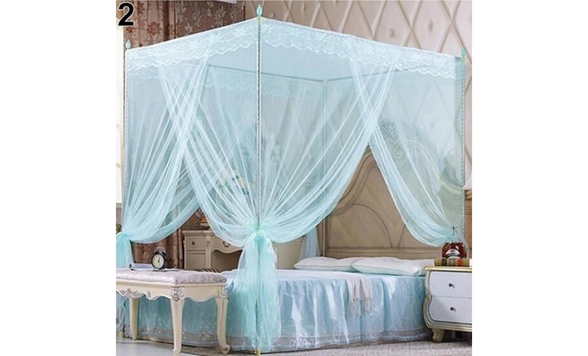 princesse romantique dentelle moustiquaire canopy no frame pour twin full queen king bed blue twin