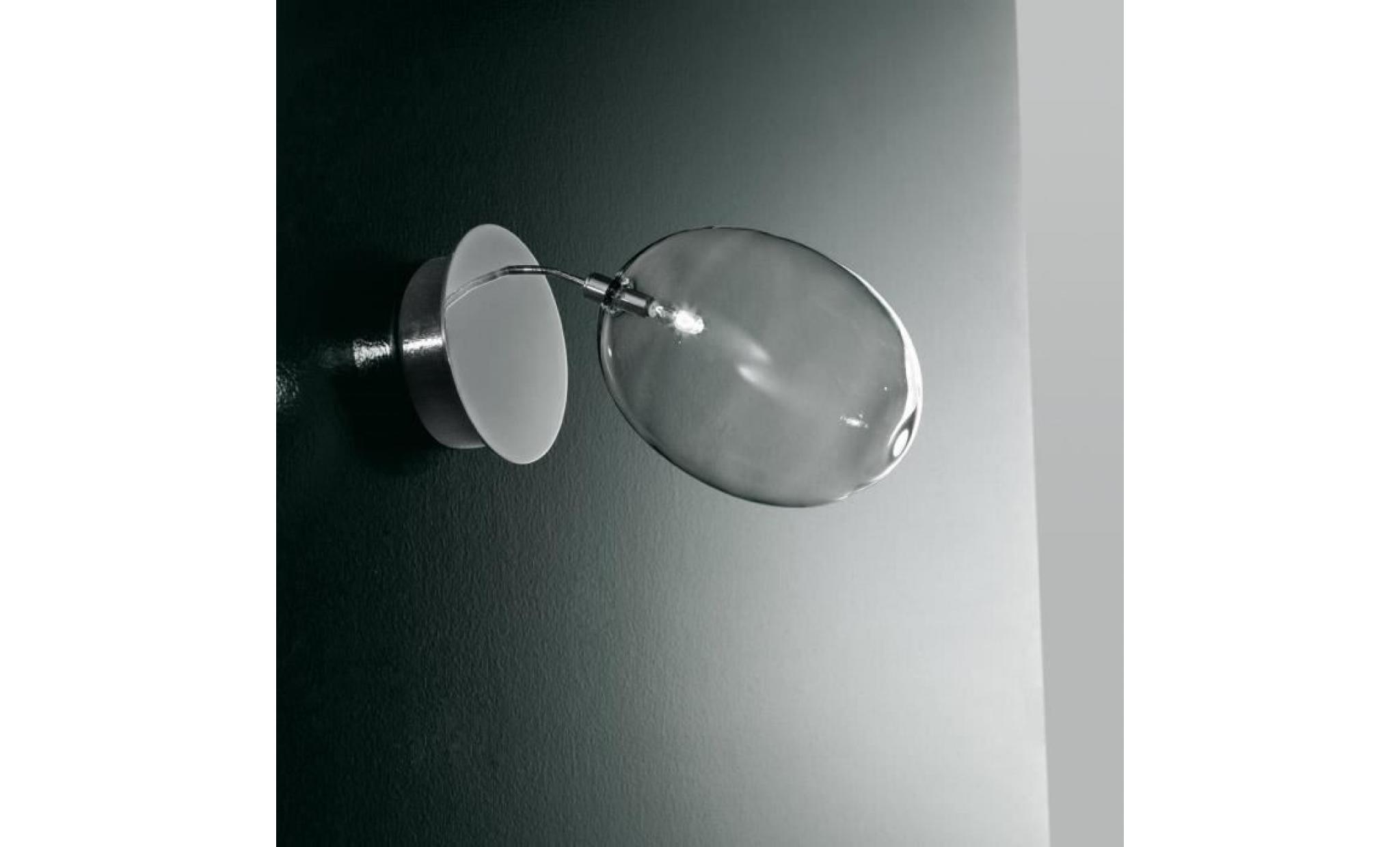 pro secco applique verre/chrome Ø10cm transparent de majo | designé par oriano favaretto pas cher