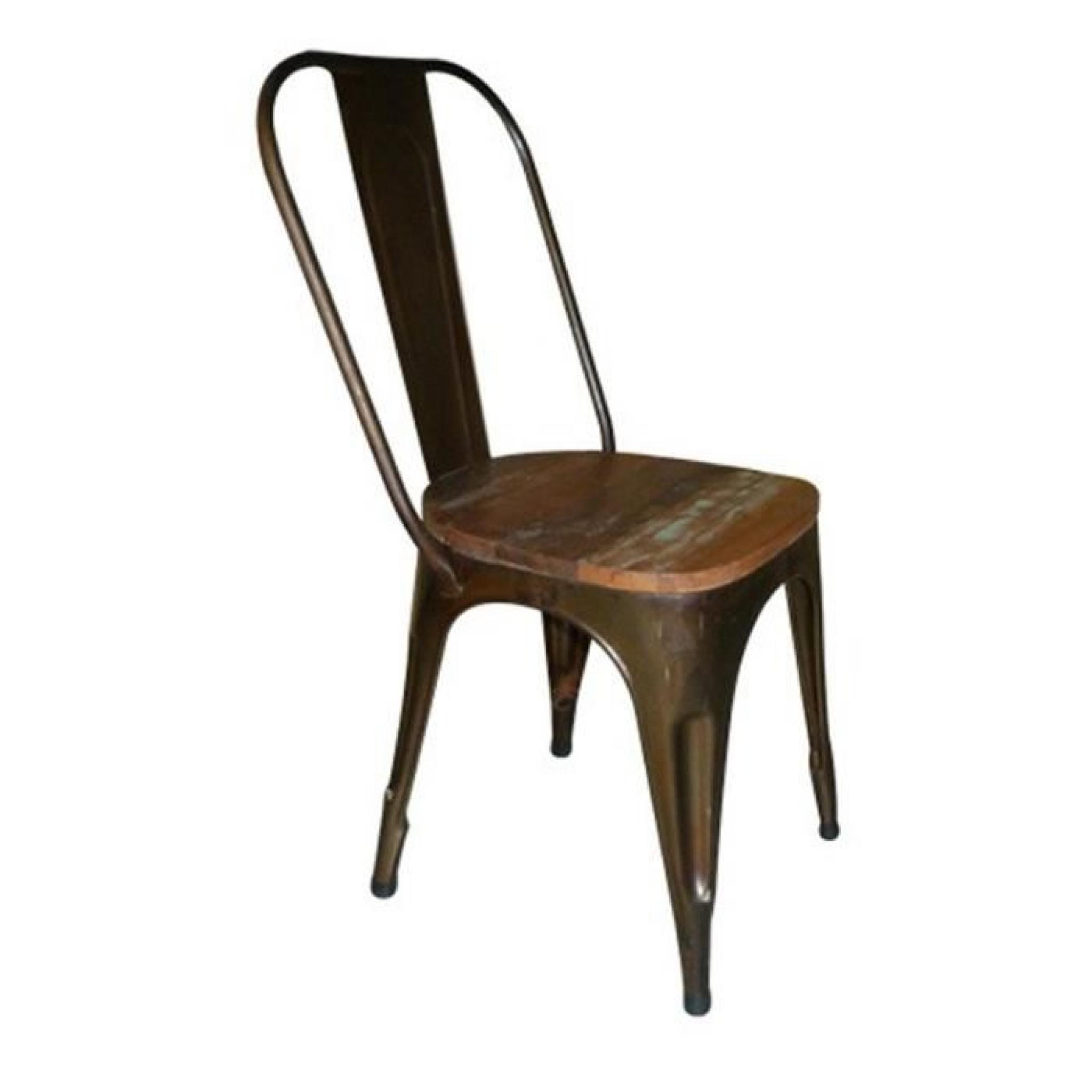 Quatuor de chaises - BROC - L 40 x l 39 x H 92  cm pas cher