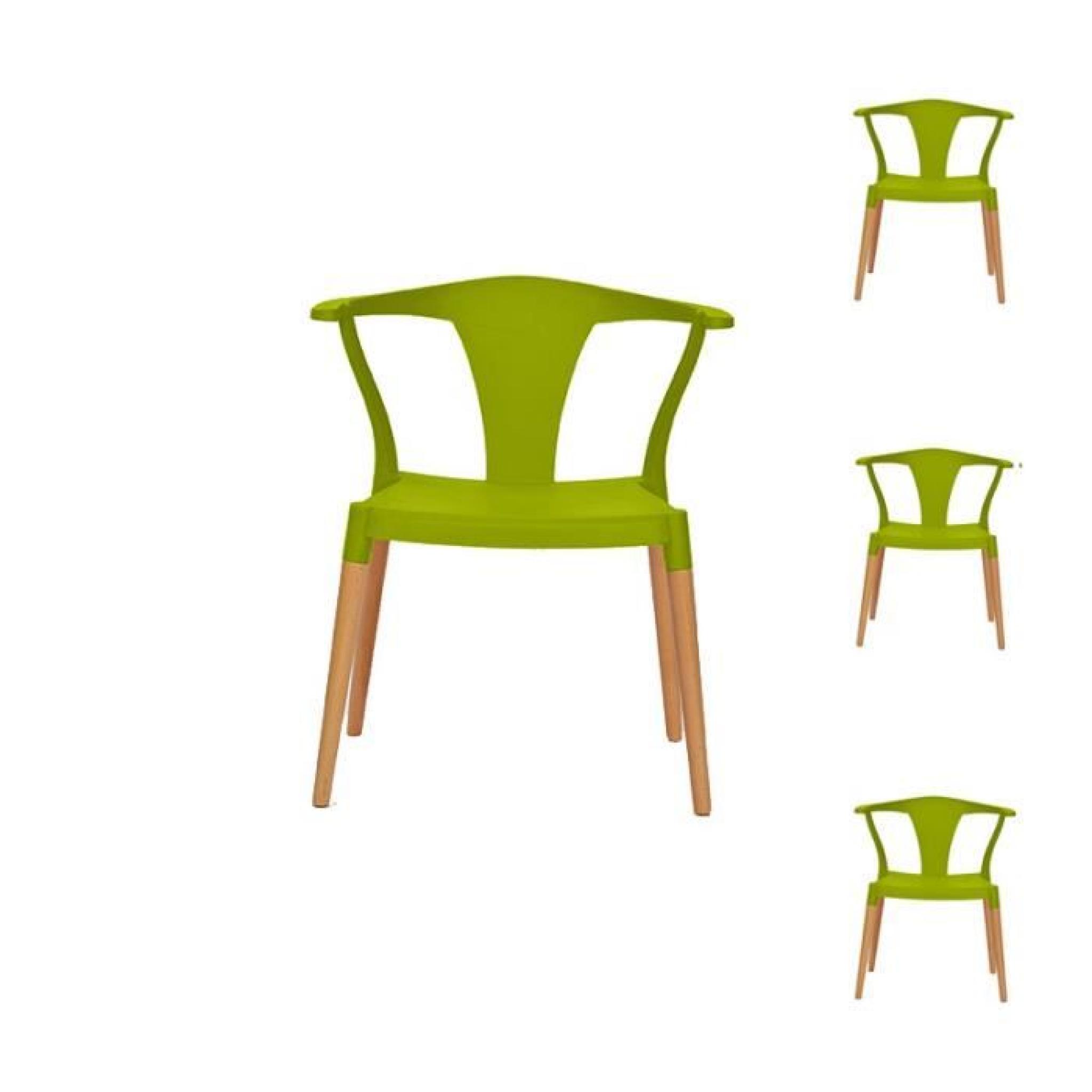 Quatuor de chaises Pistache - TARB - L 56 x l 44 x H 75 cm