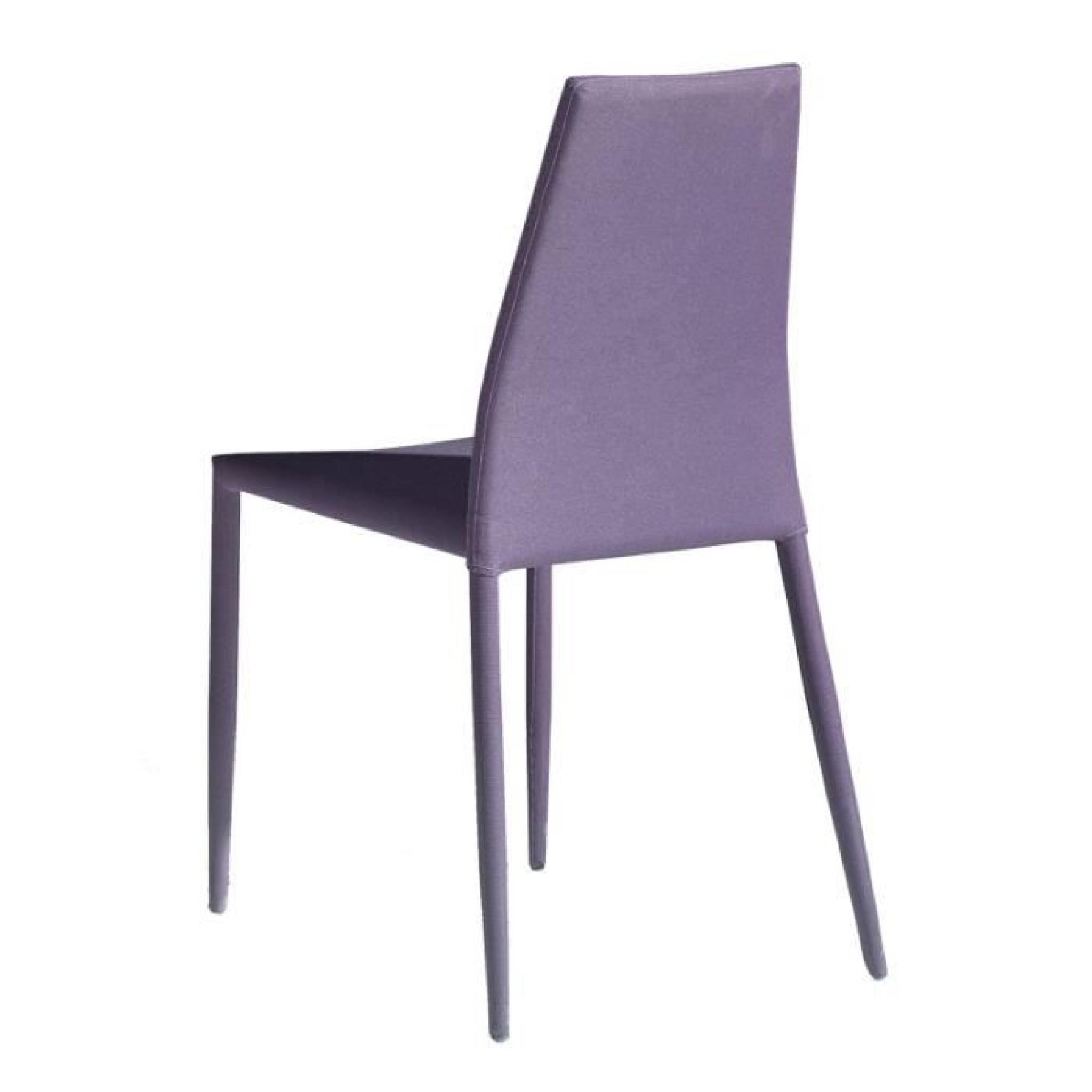 Quatuor de chaises Violettes - ALPIA - L 39 x l 42 x H 86 cm pas cher