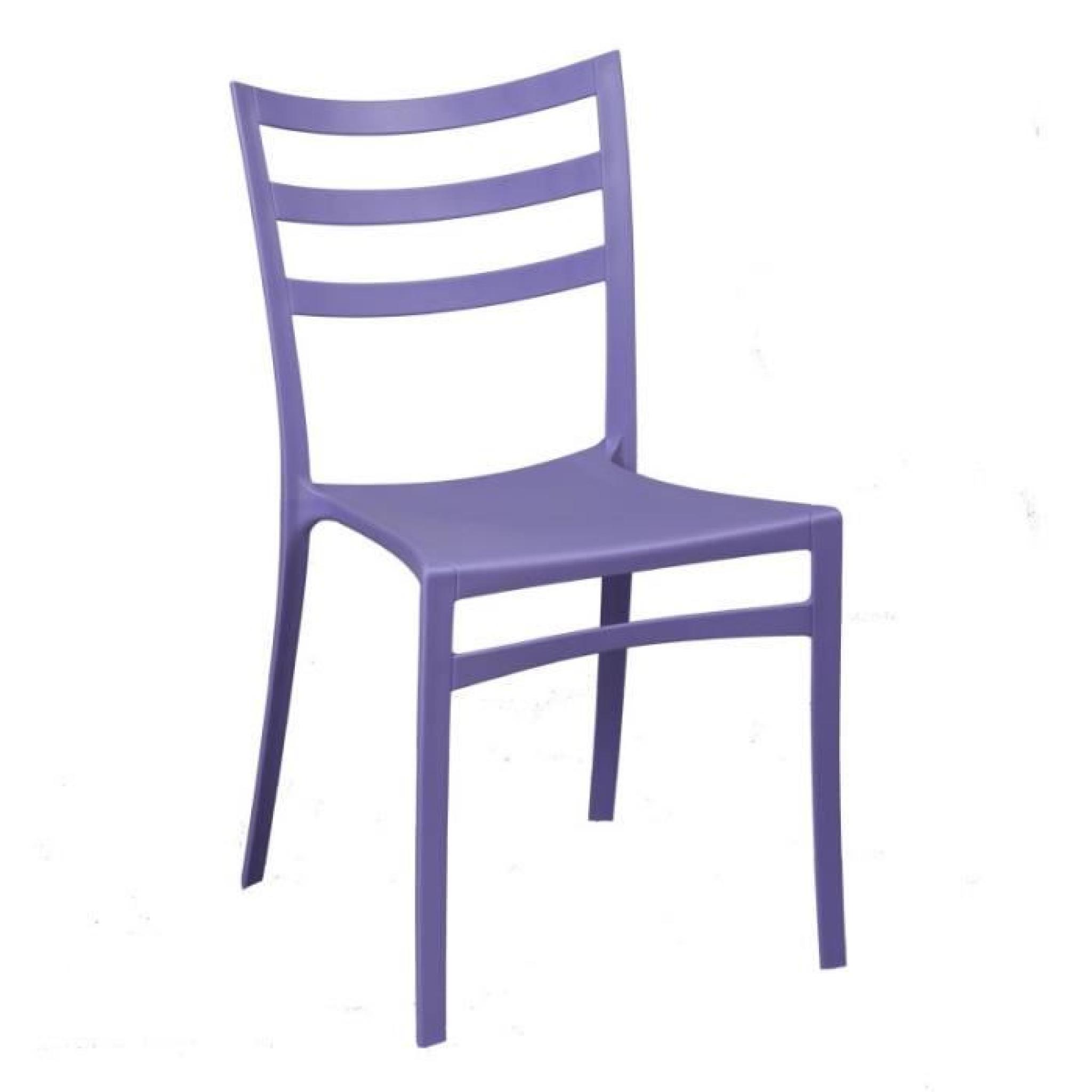 Quatuor de chaises Violettes - MYA pas cher