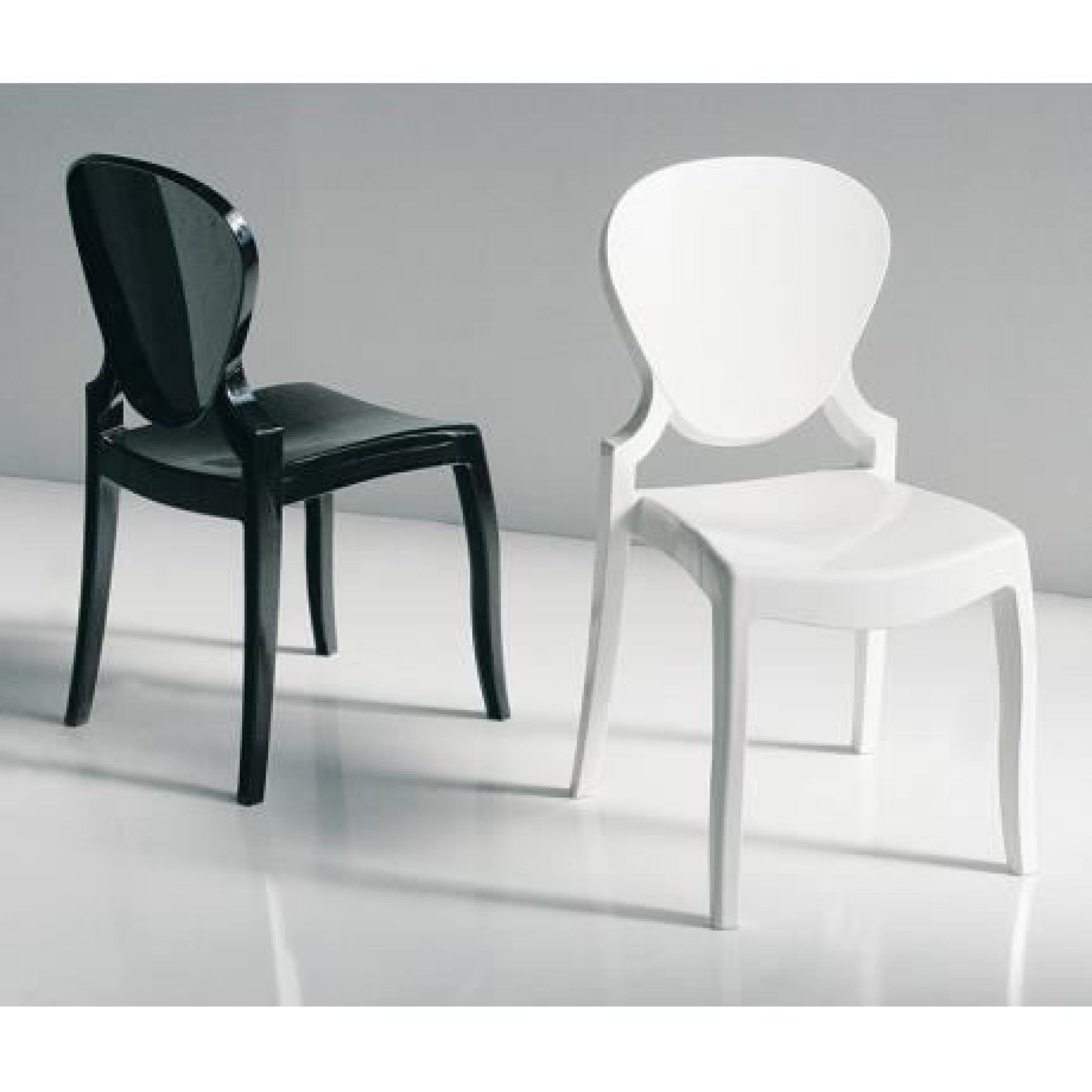 QUEEN - Chaise en polycarbonate blanc opaque