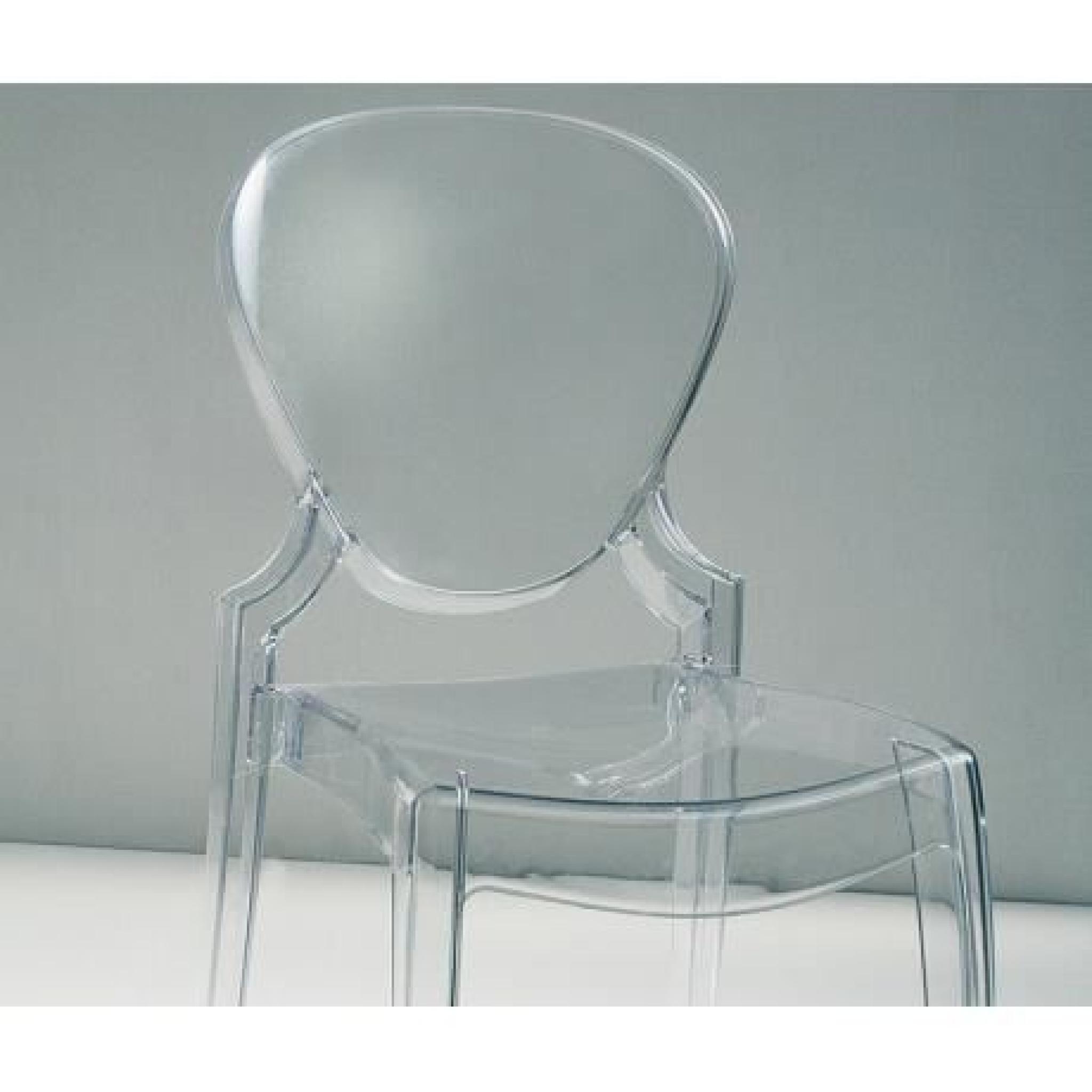 QUEEN - Chaise en polycarbonate transparent pas cher