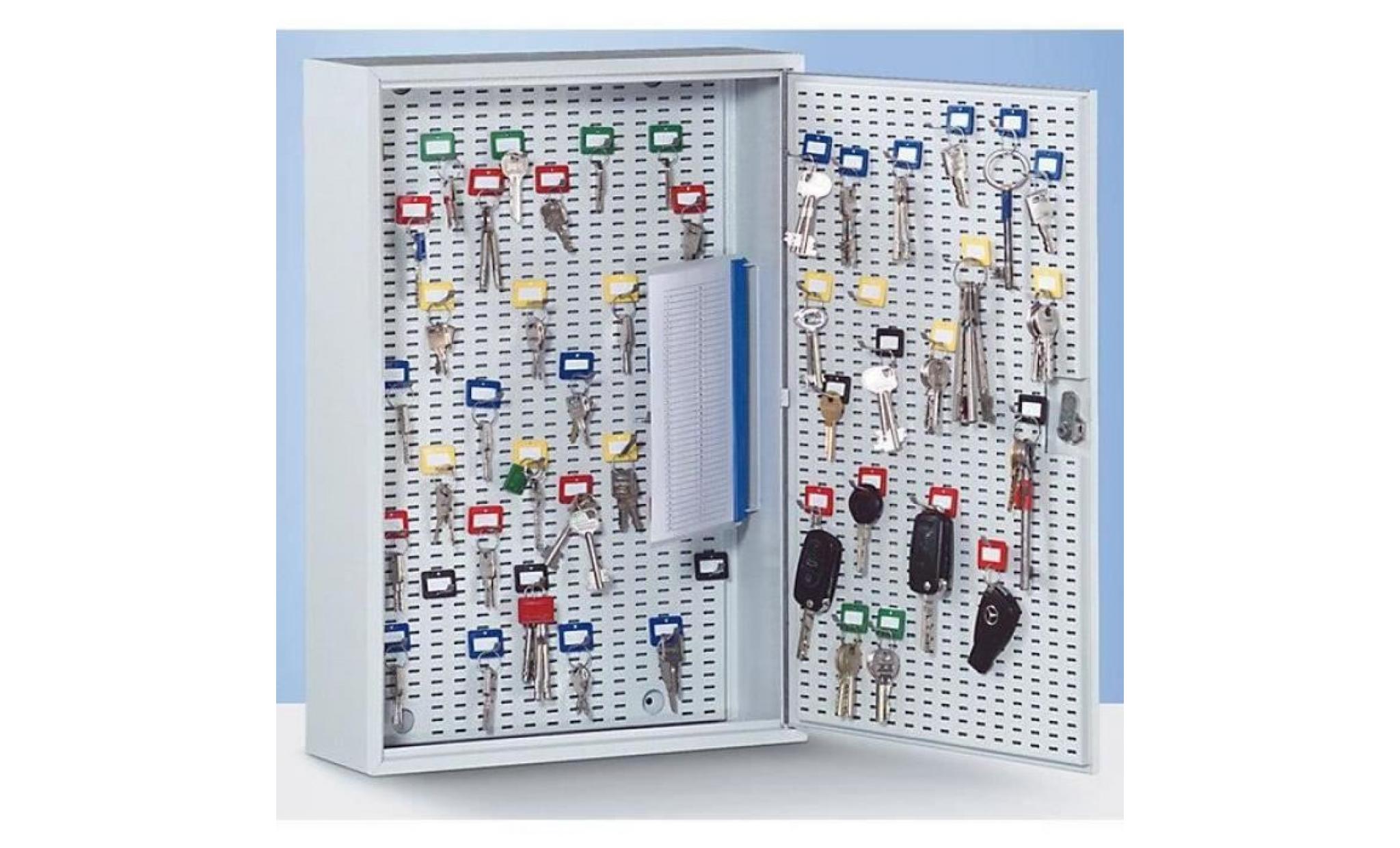 quipo armoire à clés   gris clair ral 7035 h x l x p 350 x 270 x 130 mm, pour 40 crochets   armoires à clés coffret à clés coffrets pas cher