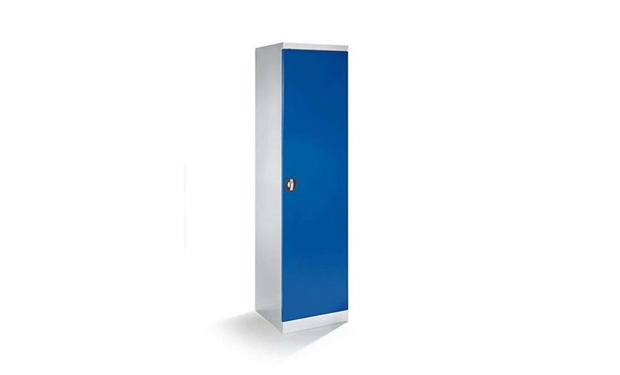 quipo armoire d'atelier   largeur 500 mm, 4 tablettes coulissantes   porte bleu gentiane   armoire d'atelier armoire métallique pas cher
