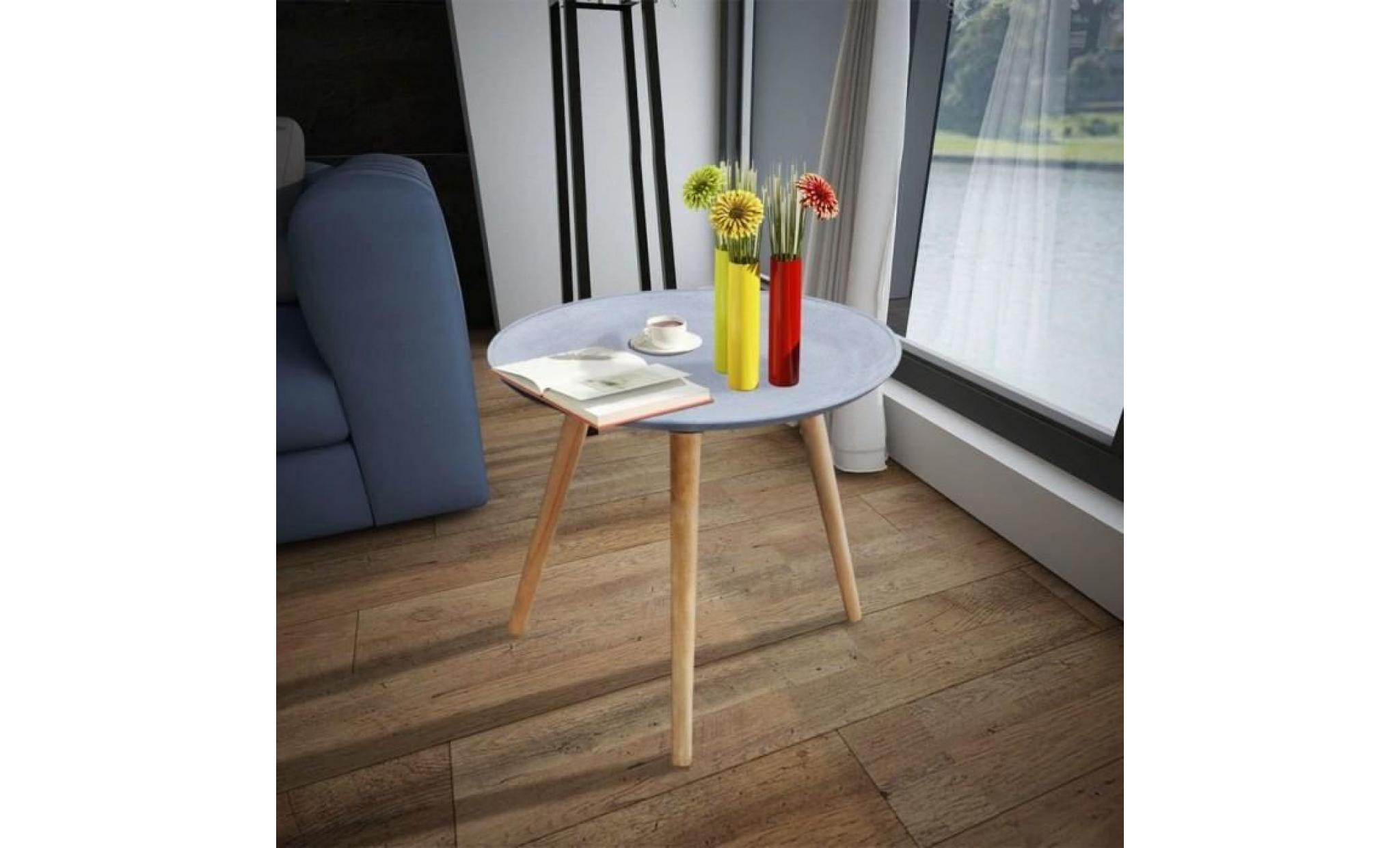 r106 couleur gris cement tokyo cette table d'appoint ronde, avec son design epure et