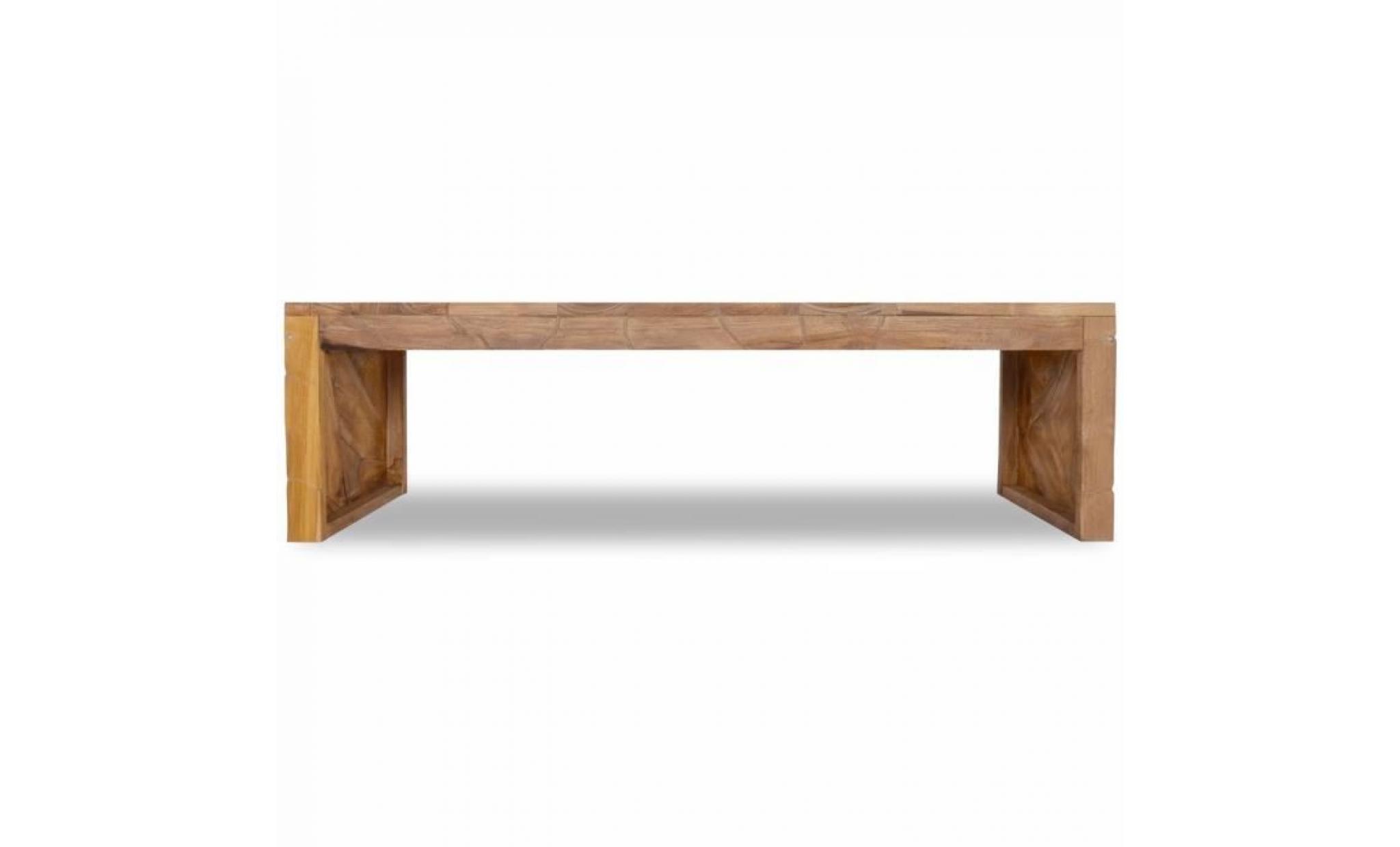 r188 ce meuble tv distinctif se compose de morceaux de bois dur en teck qui ont ete combines et montrent la forme et la
