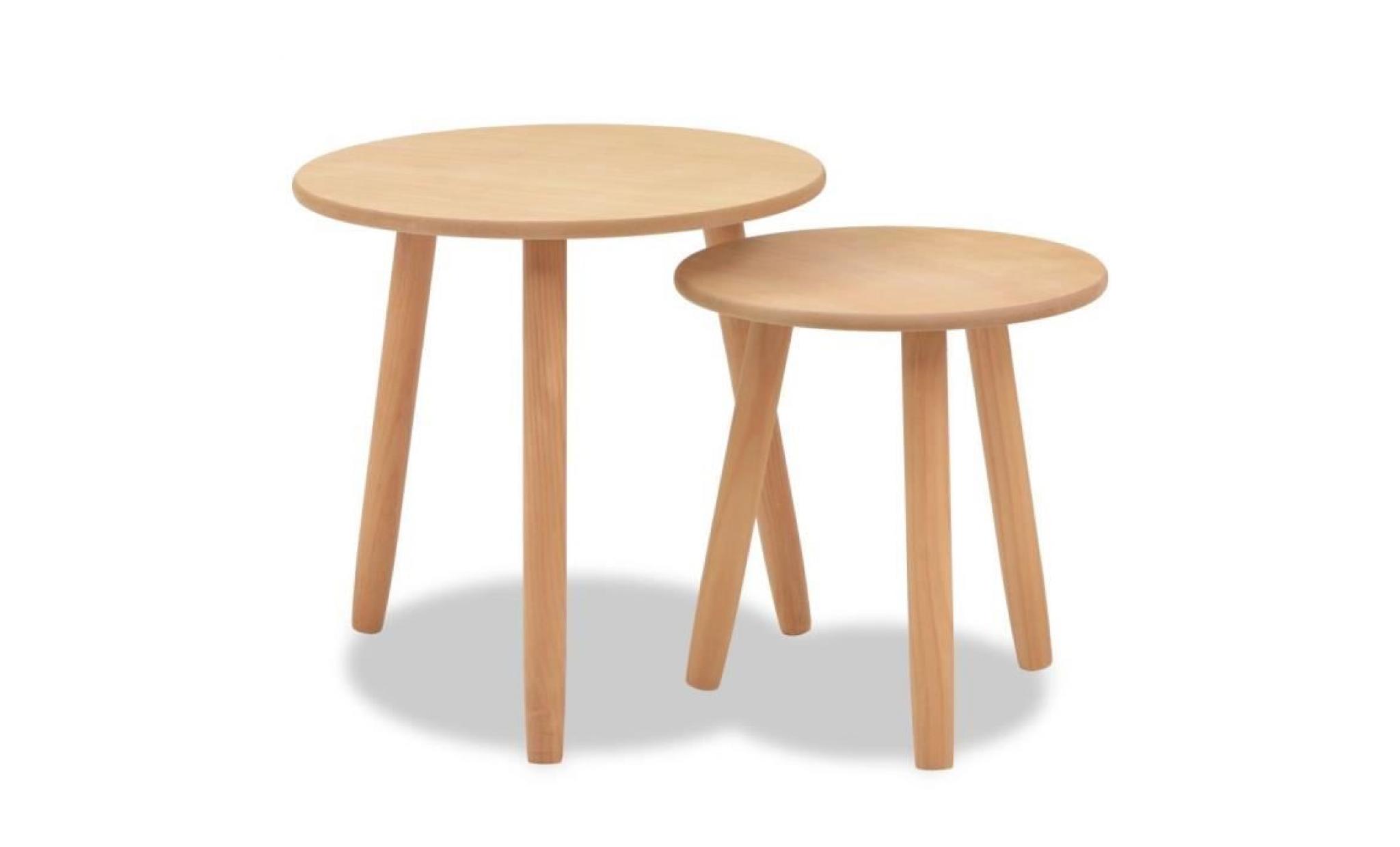 r196 cet ensemble se compose de deux tables d'appoint en bois qui sont fabriquees a partir du bois de pin massif avec un
