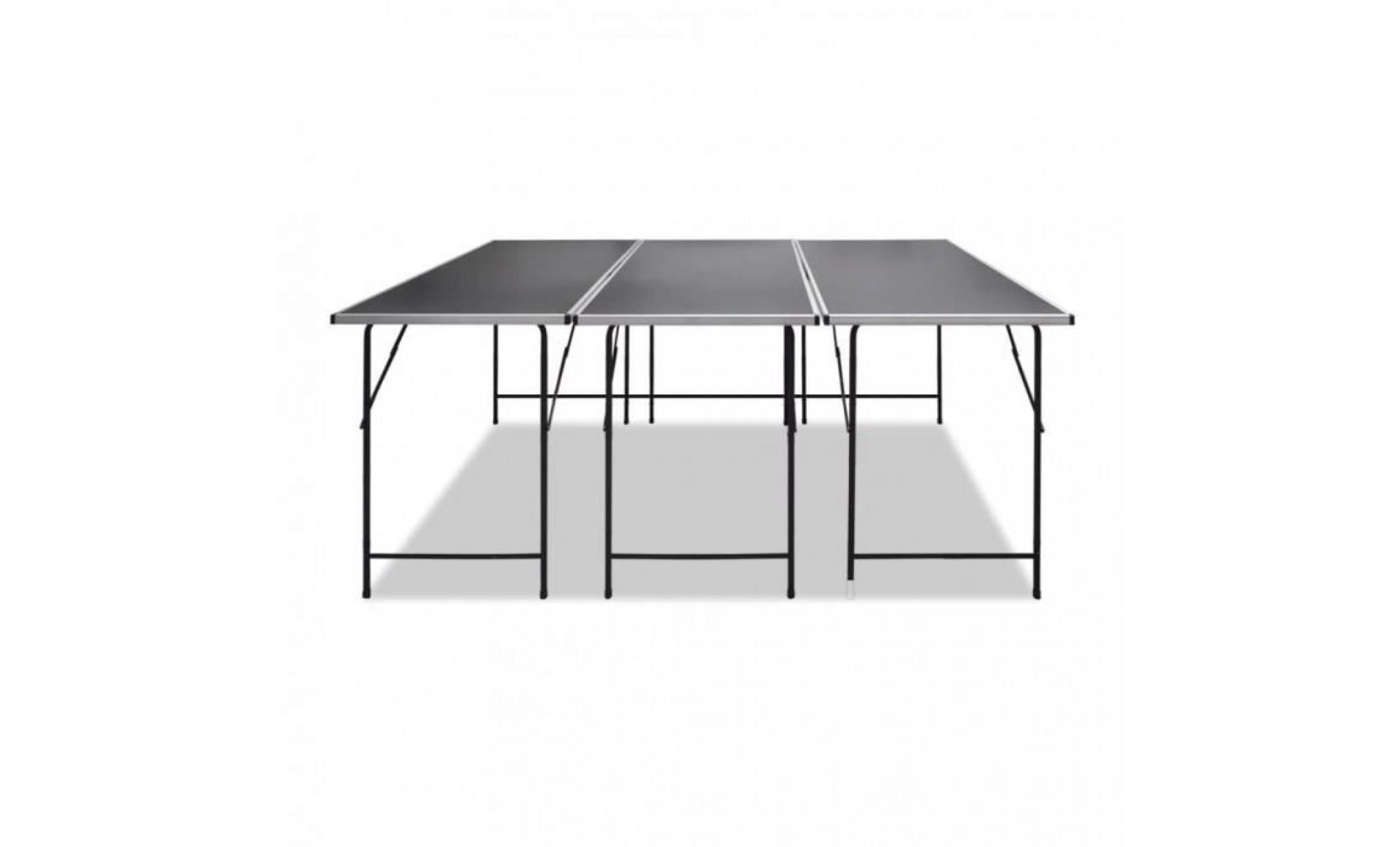 r26 3 tables pliables incluses plateau en mdf + pieds en fer taille (pliage) 100 x 6