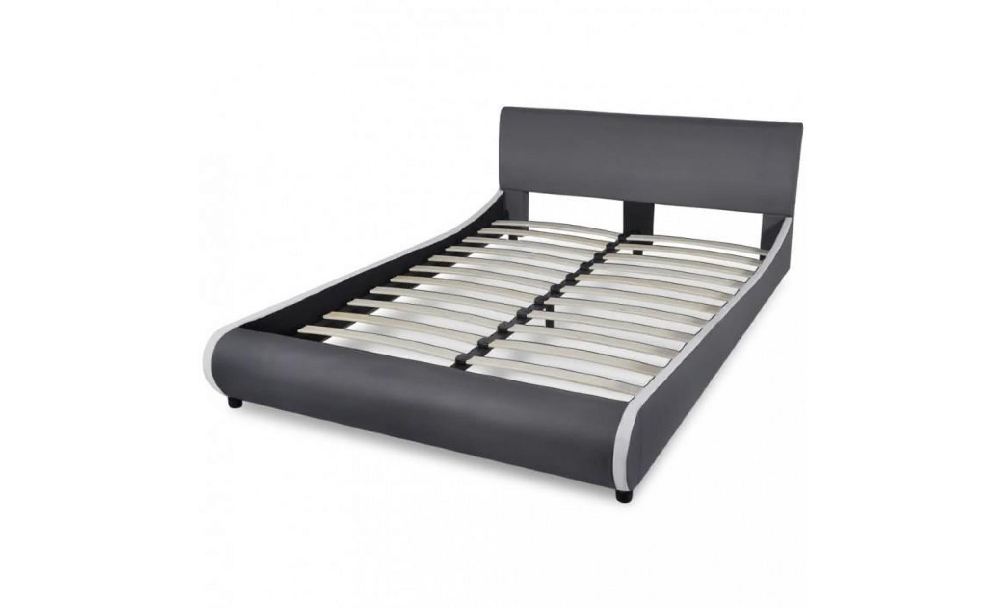 r74 couleur gris pretoria ce lit en cuir artificiel, au design simple mais elegant e