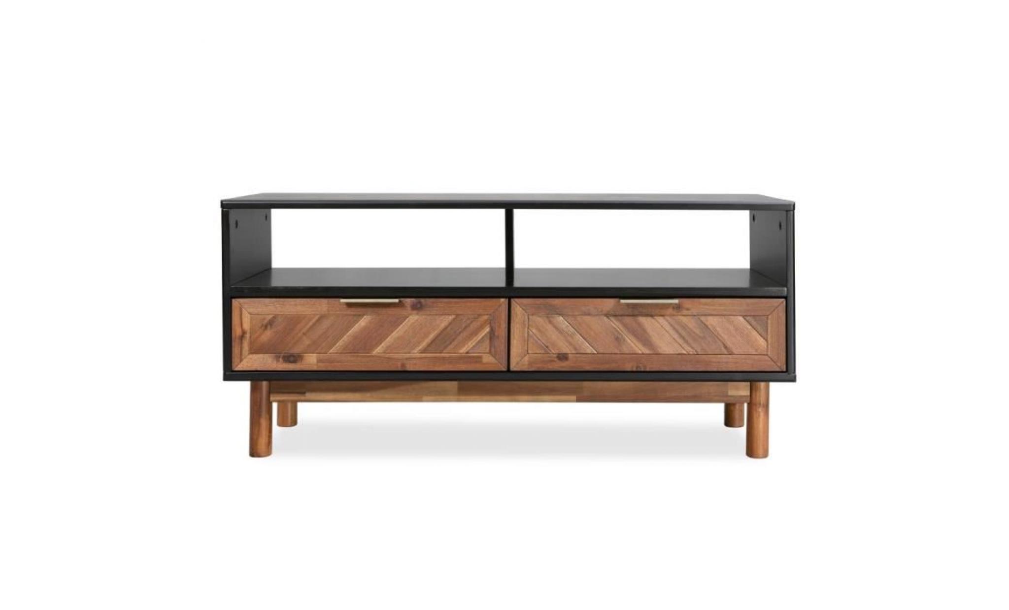 r96 avec ce meuble tv en bois d'acacia massif, vous aurez non seulement une plate forme pour votre television, mais auss