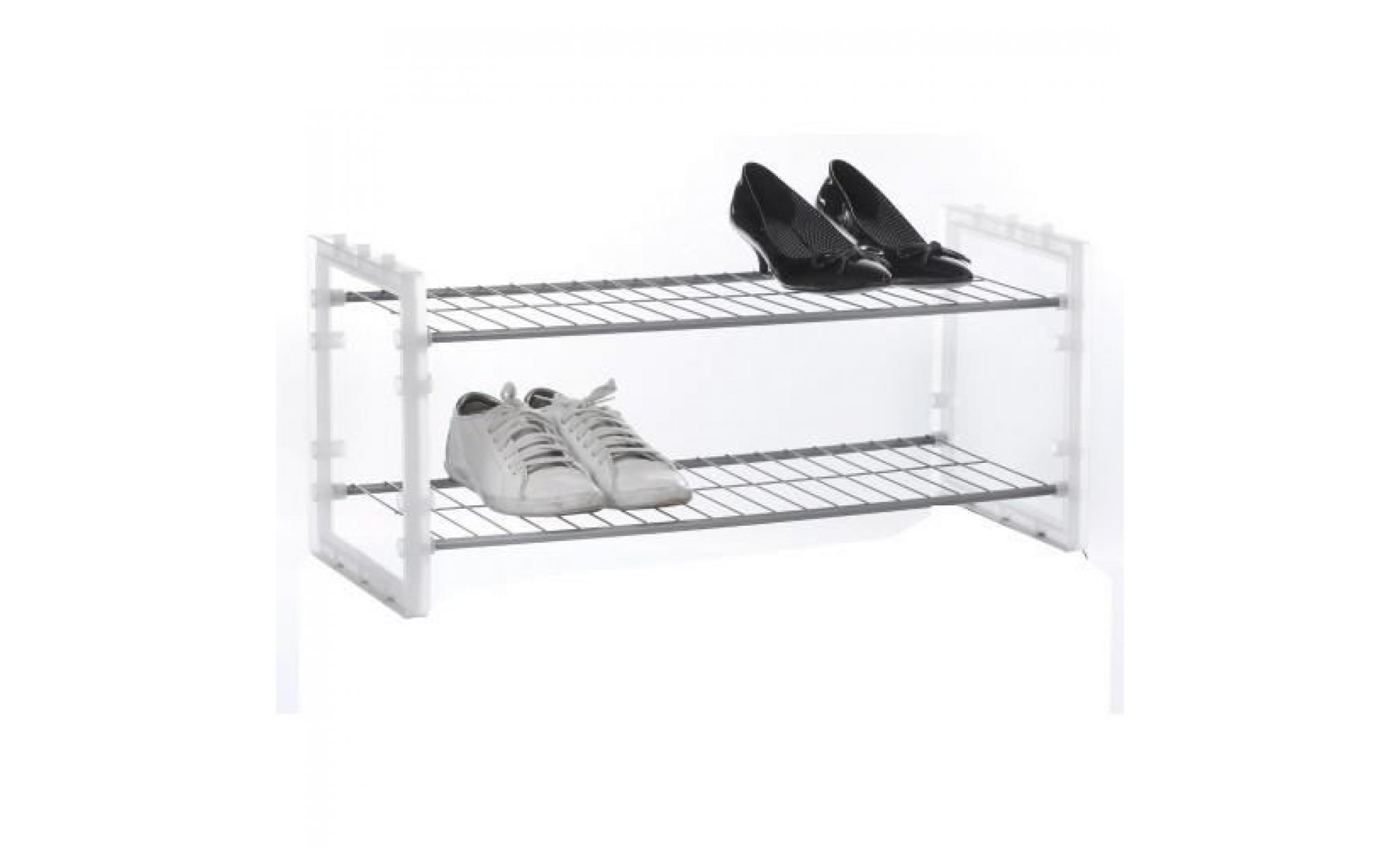 rack chaussures superposable blanc