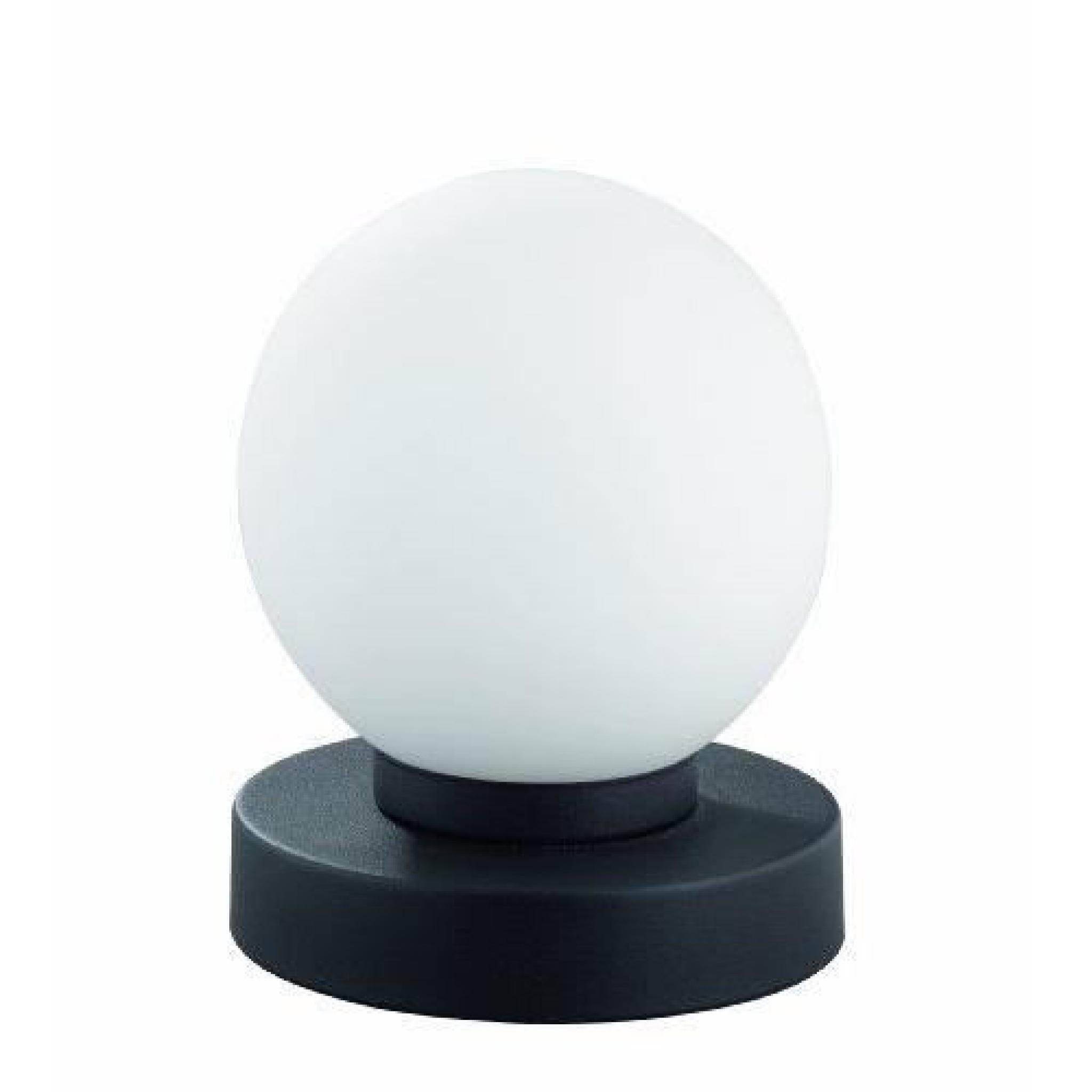Reality Leuchten R5400-24 Lampe de table avec globe en verre et système Touch Me à  3 intensités Blanc/rouille Diamètre 12 x Haut...