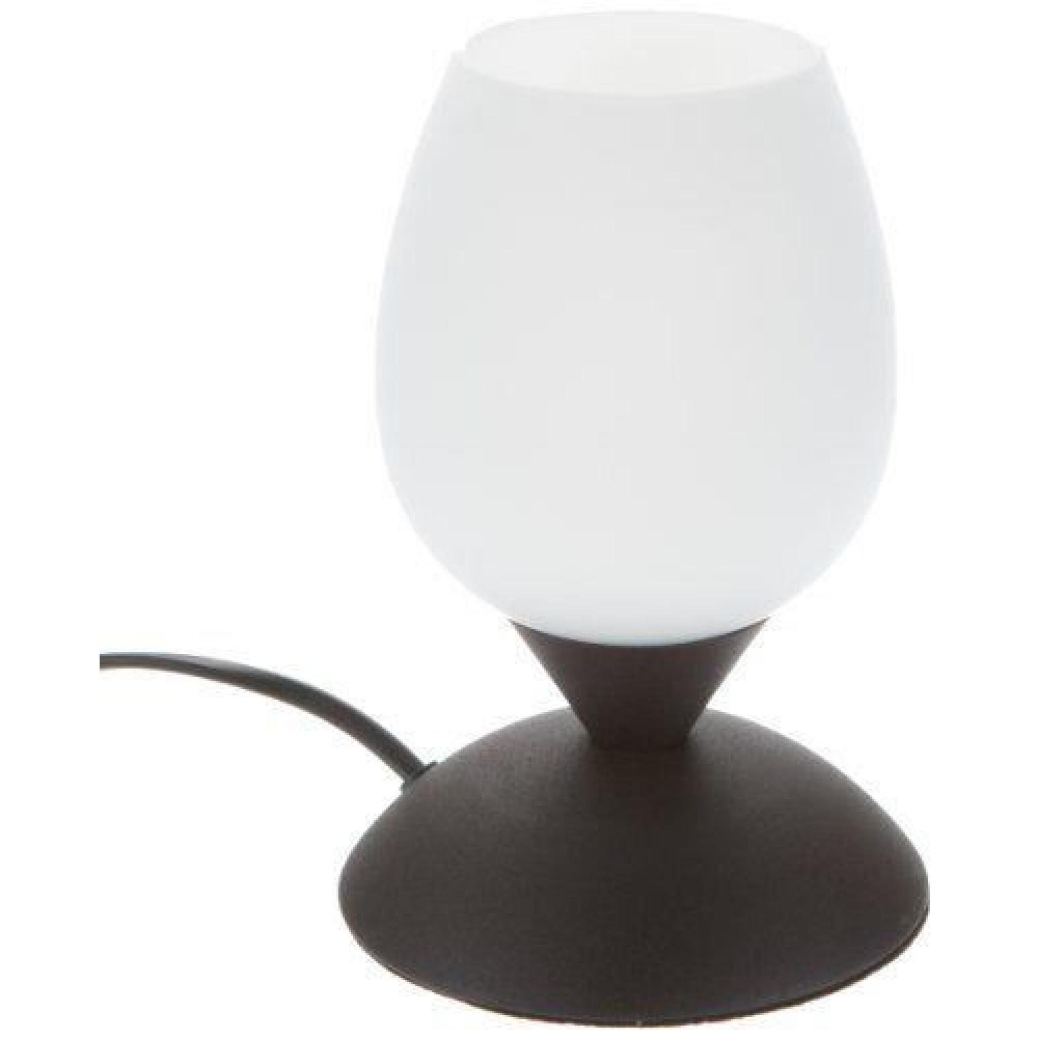 Reality Leuchten R59431024 Lampe de table Couleur rouille/verre blanc E14/réglage 3 intensités