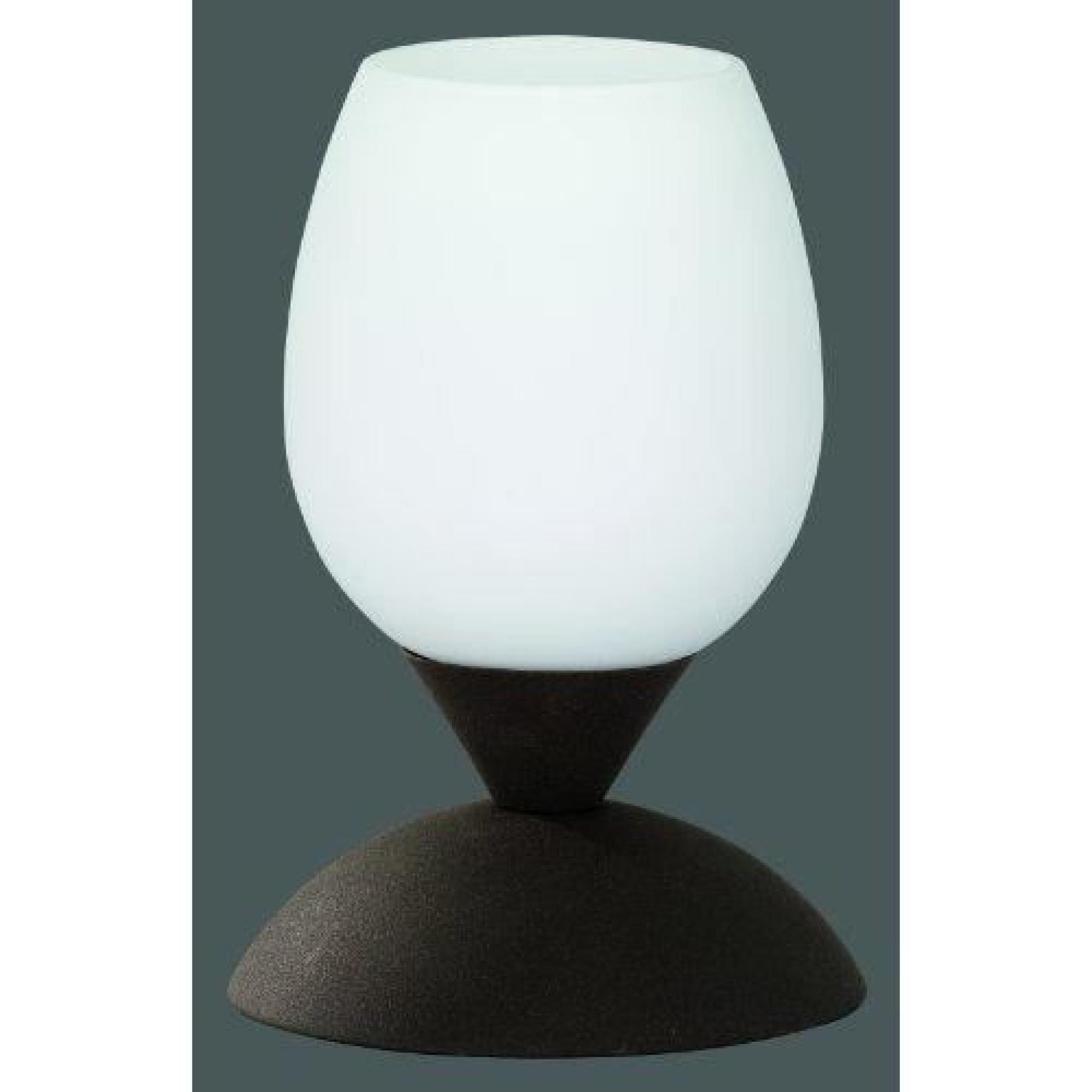 Reality Leuchten R59431024 Lampe de table Couleur rouille/verre blanc E14/réglage 3 intensités pas cher