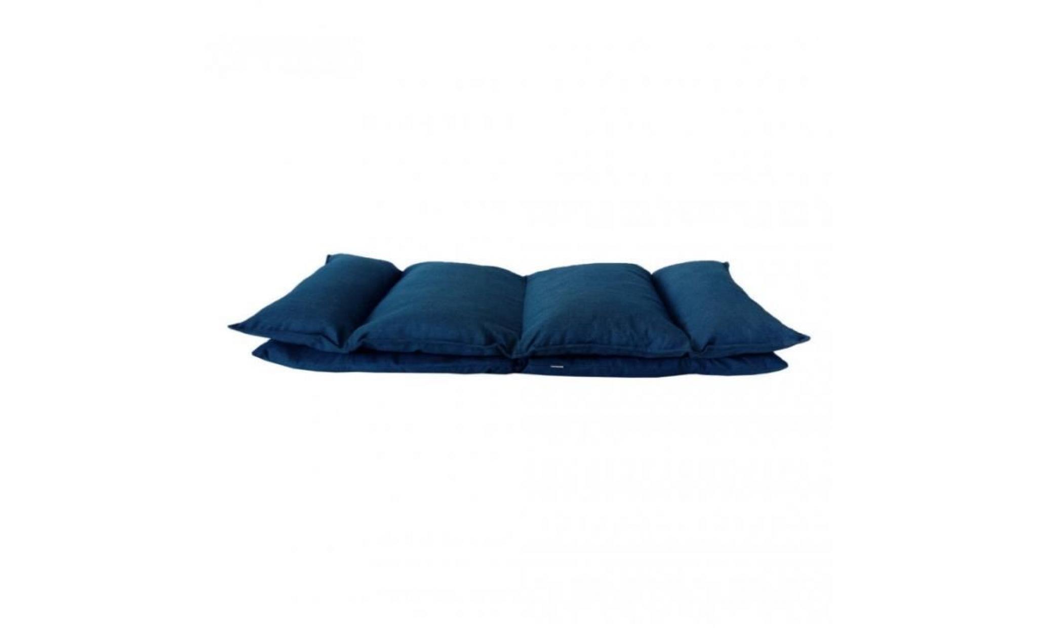 rebecca mobili chaise de méditation fauteuil yoga bleué métal polyester relax pas cher