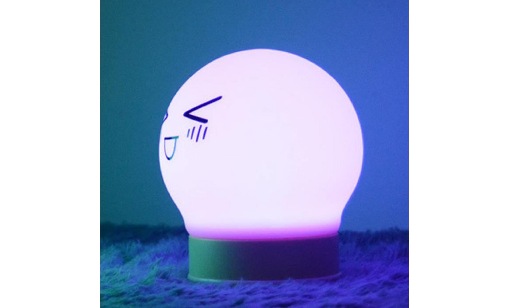 rechargeable fun silicone night light tap control multicolor mignon lampe blanche @1357