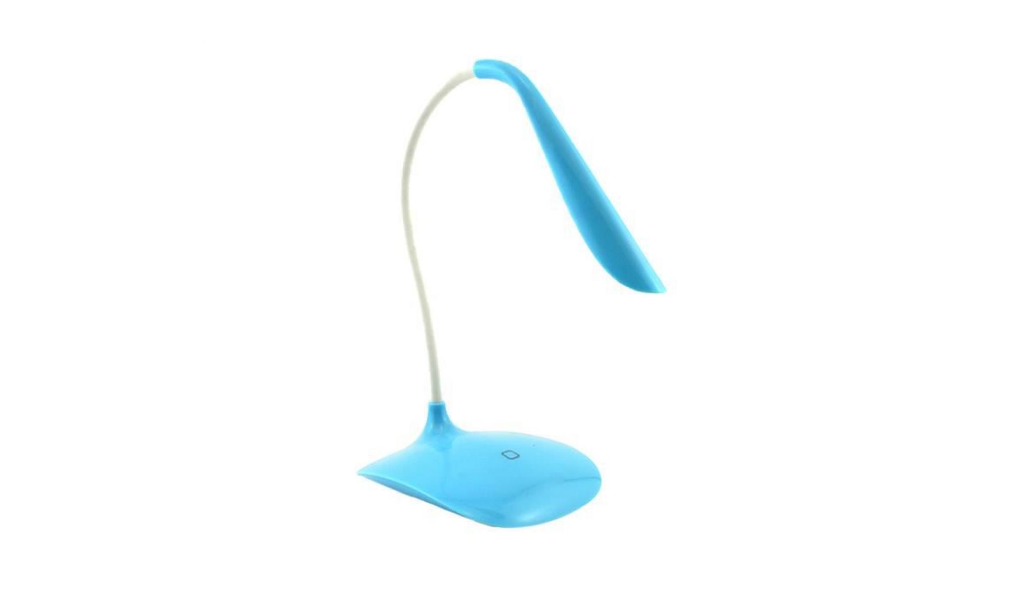 réglable de toucher du capteur usb rechargeable lampe de bureau led lampe de travail de lecture bleu ciel