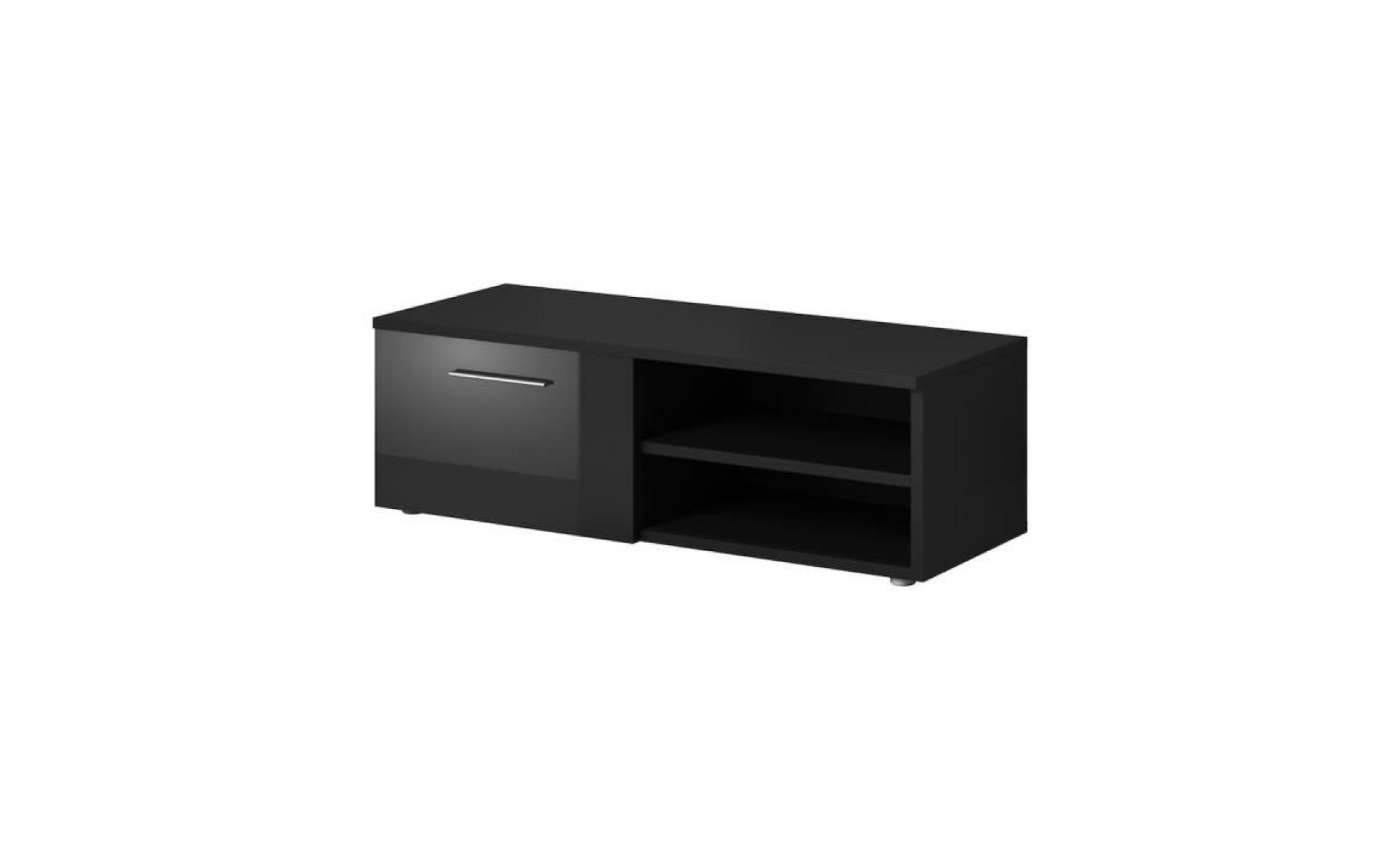 reno meuble tv contemporain décor noir    90 cm pas cher
