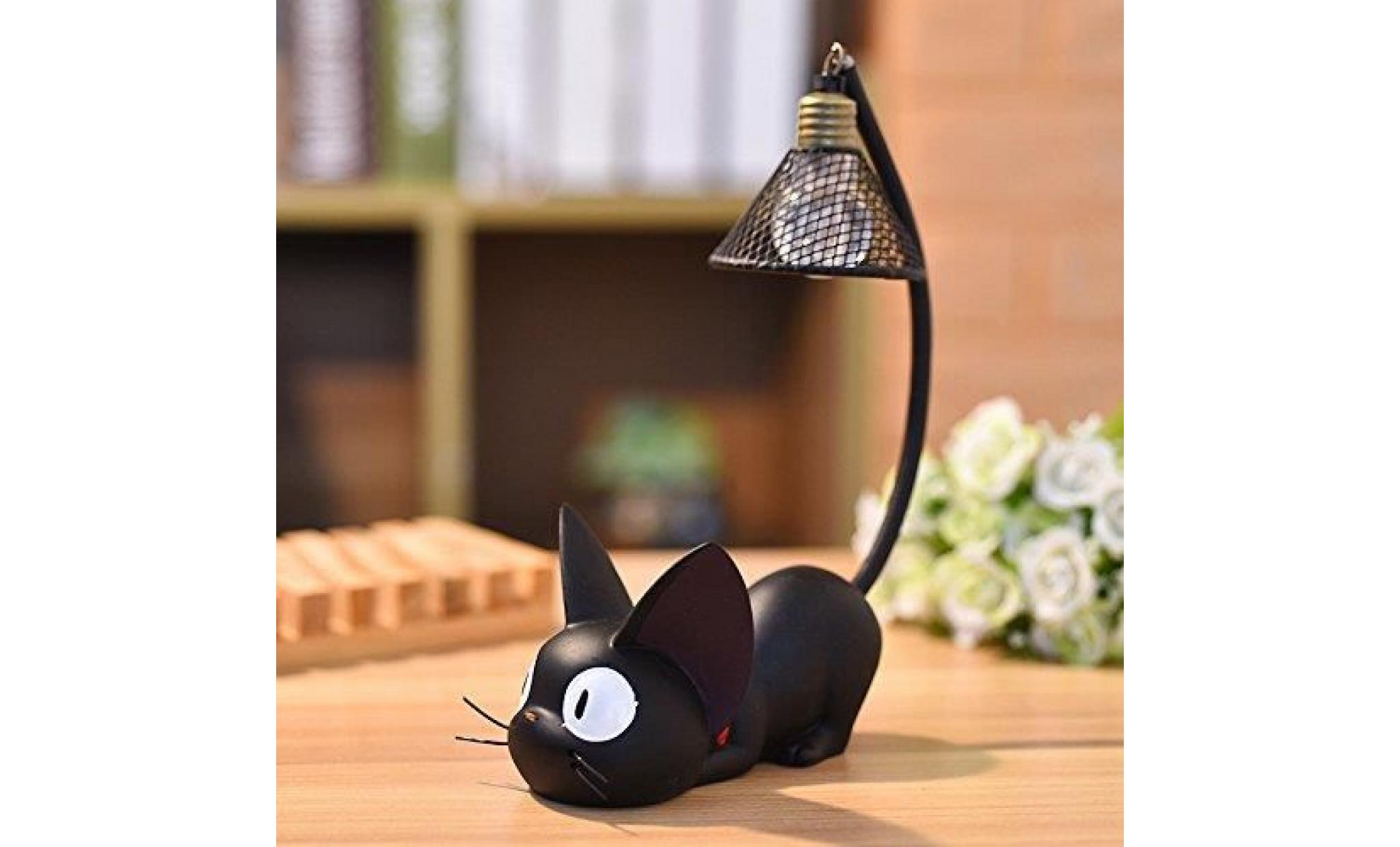 résine chat design lampe creative night light table lampes de chevet pour la lecture (fil de fer abat jour)
