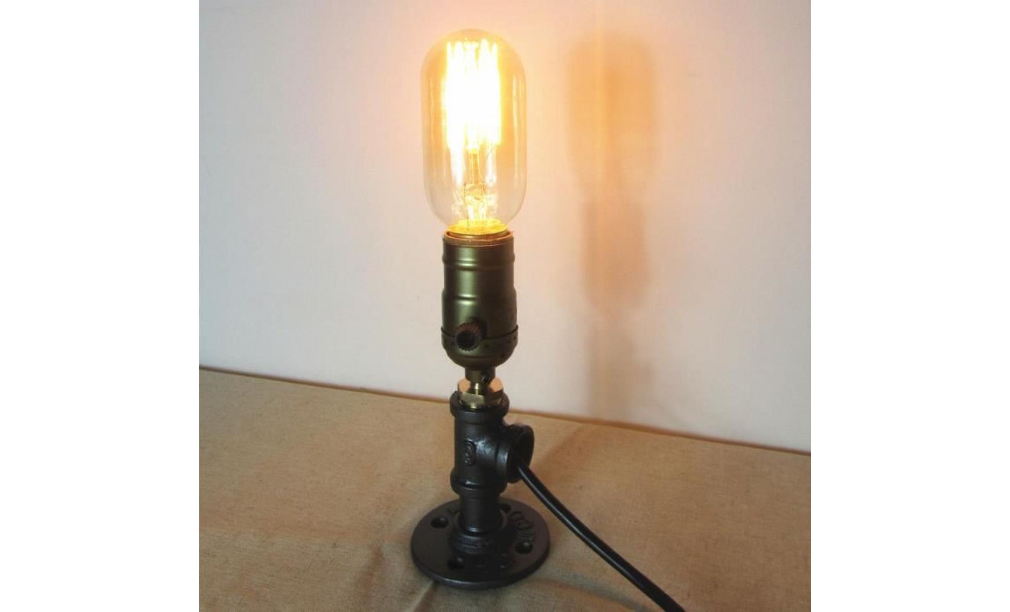rétro industriel lampe de table abat jour luminaire réglable décor chevet maison pas cher