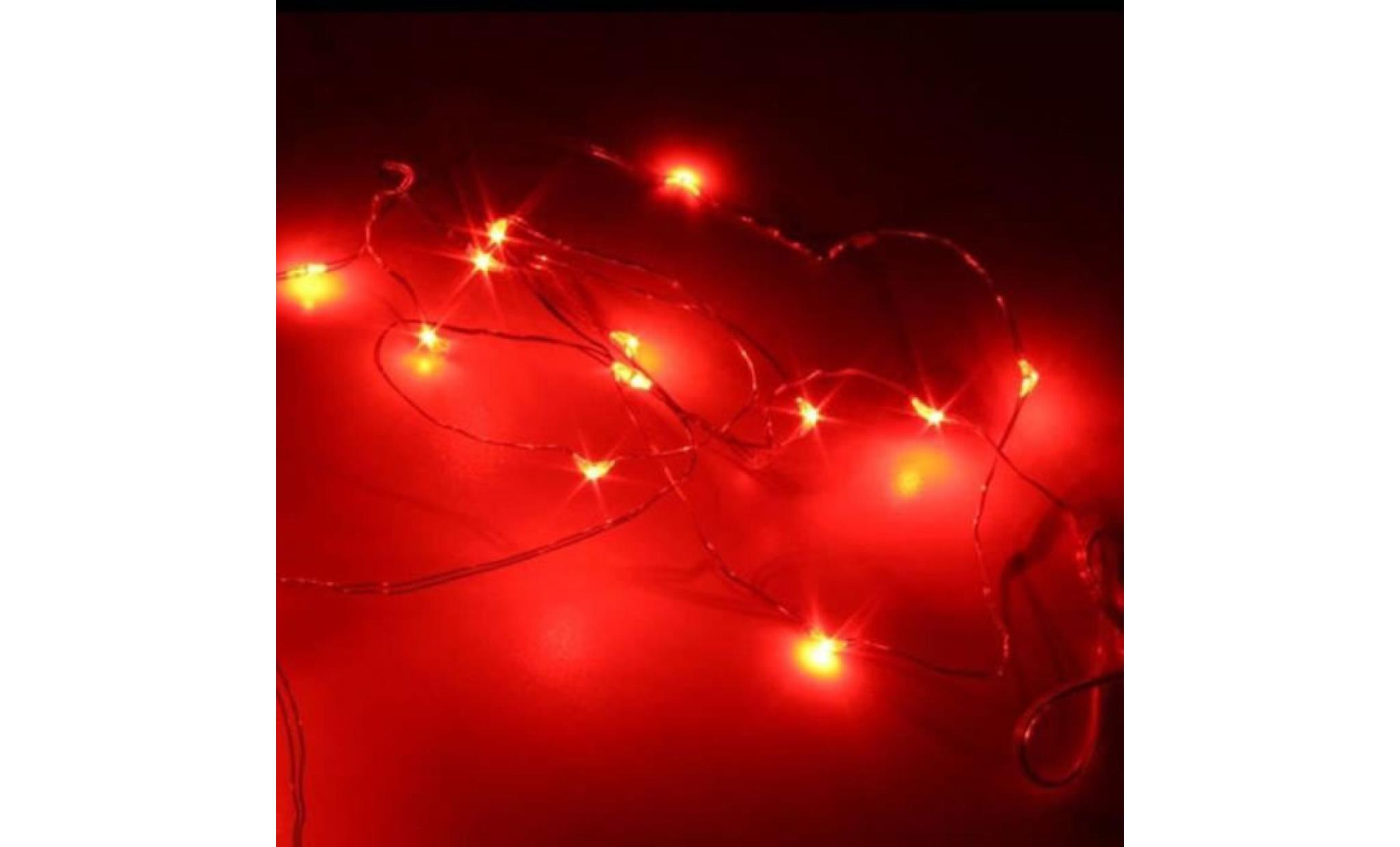 revesaleer®5m chaîne fée lumière 50 led à piles lumières de noël partie lampe de mariage  yyj61013013rd