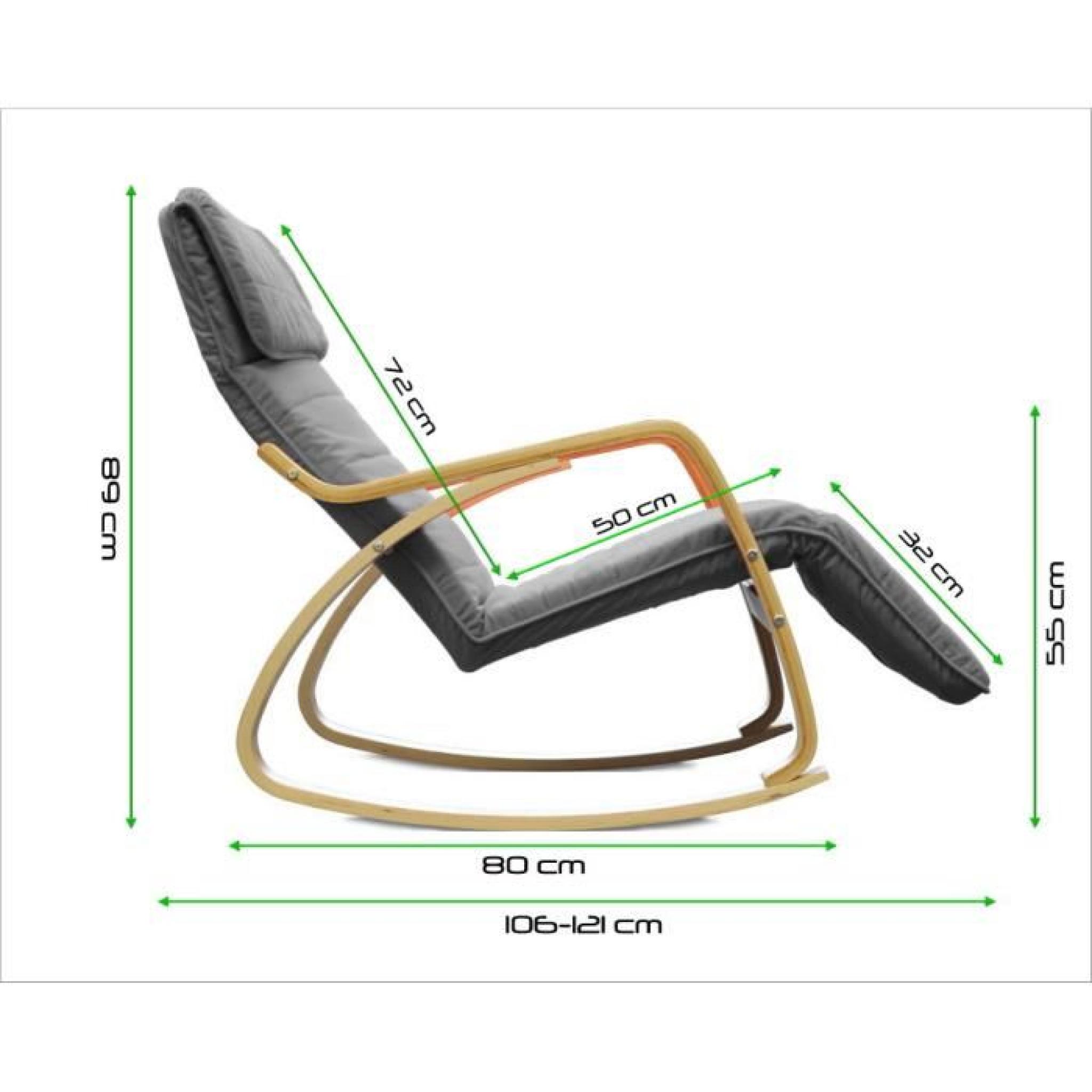 Rocking Chair Chaise à Bascule Relaxante pas cher