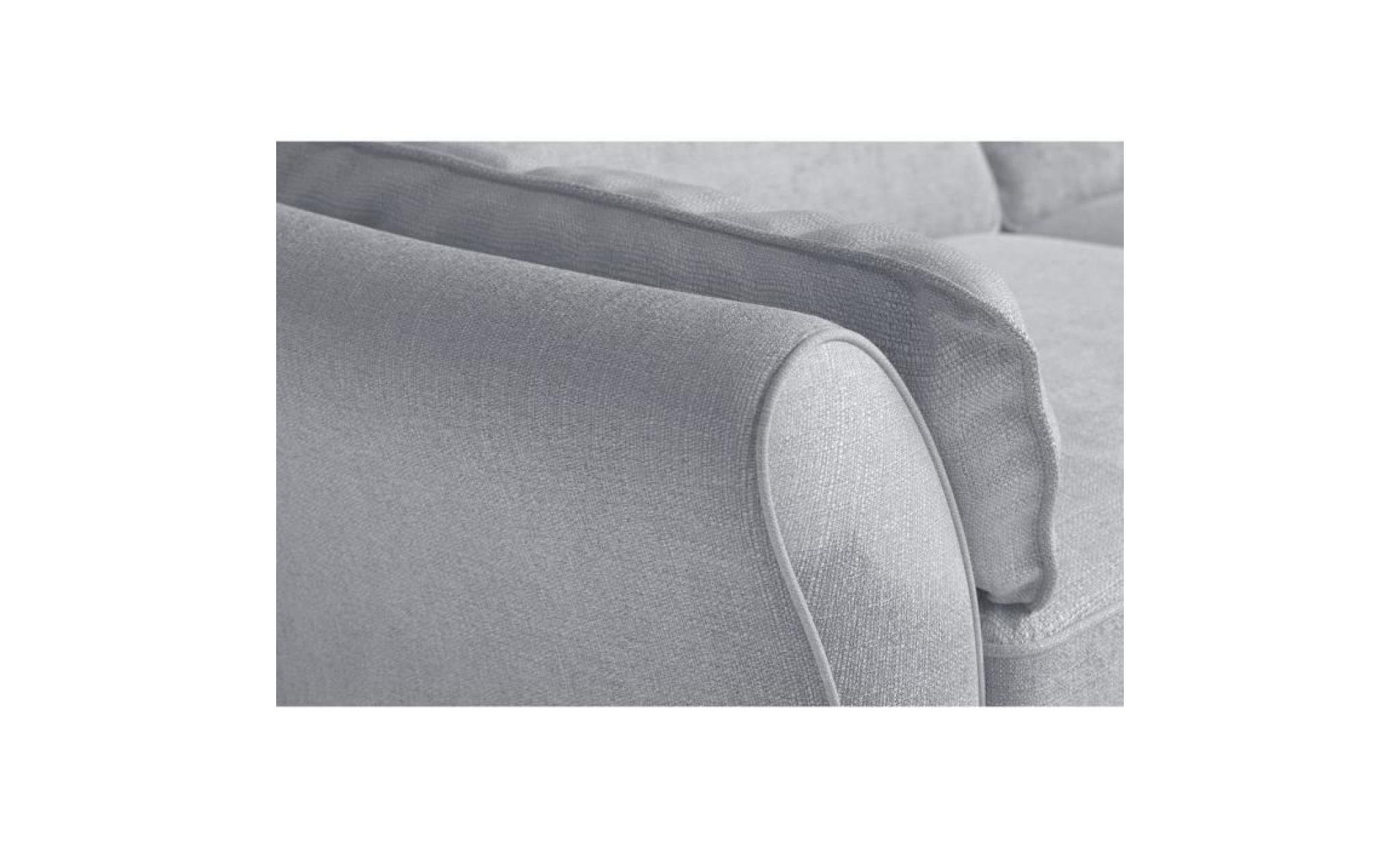rodier interieurs canapé droit fixe 2 places leopold   tissu gris   classique   l 162 x p 97 cm pas cher