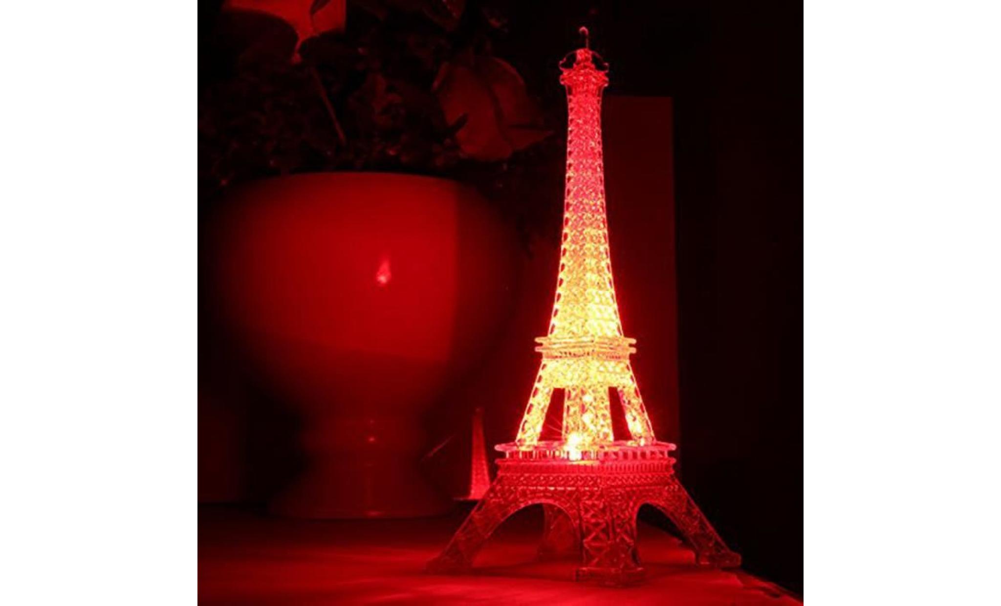 romantique tour eiffel led night light lampe table bureau chambre chambre décorer gif@pansy316 pas cher