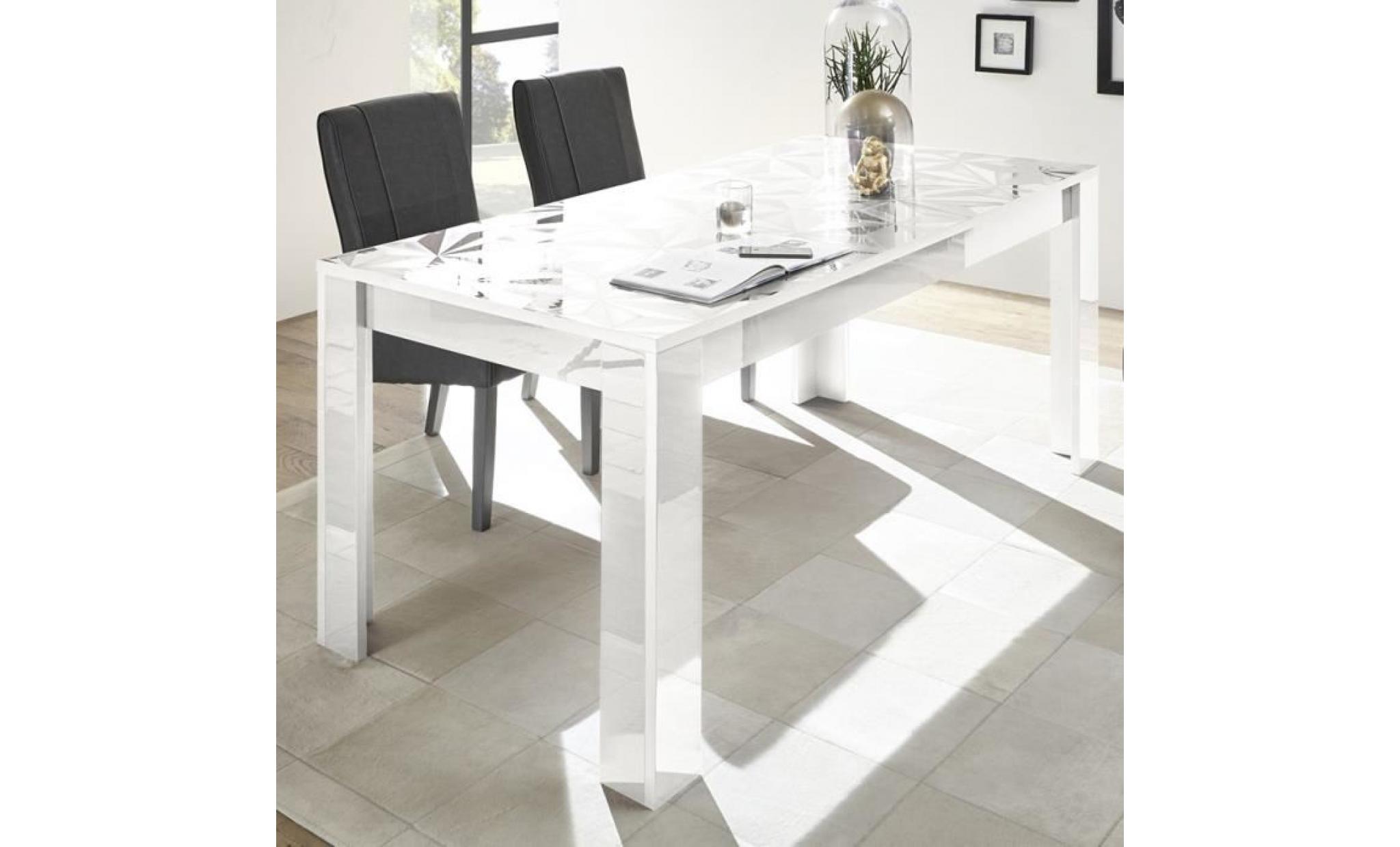 salle à manger enfilade + table 180 design blanc laqué paolo blanc l 180 x p 90 x h 79 cm pas cher