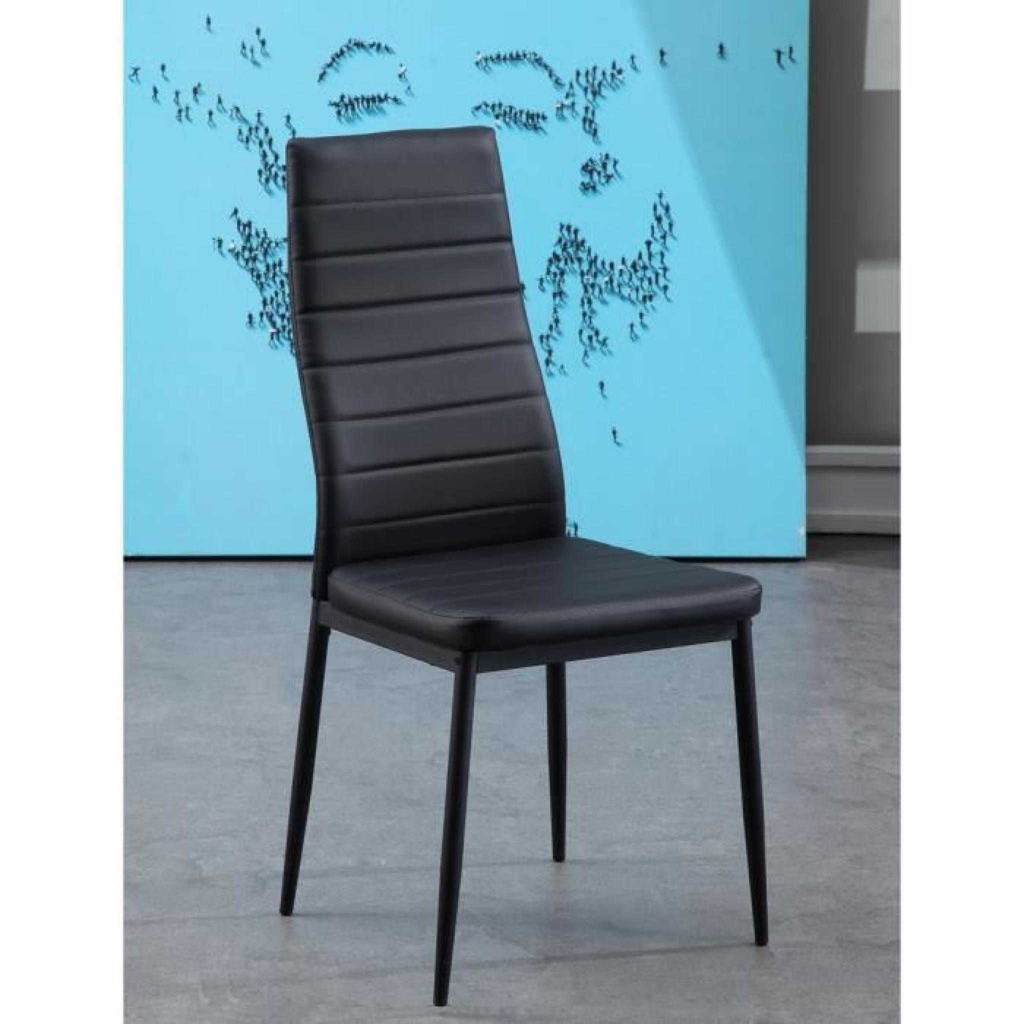 SAM Lot de 6 chaises de salle à manger noires  Achat/Vente chaise