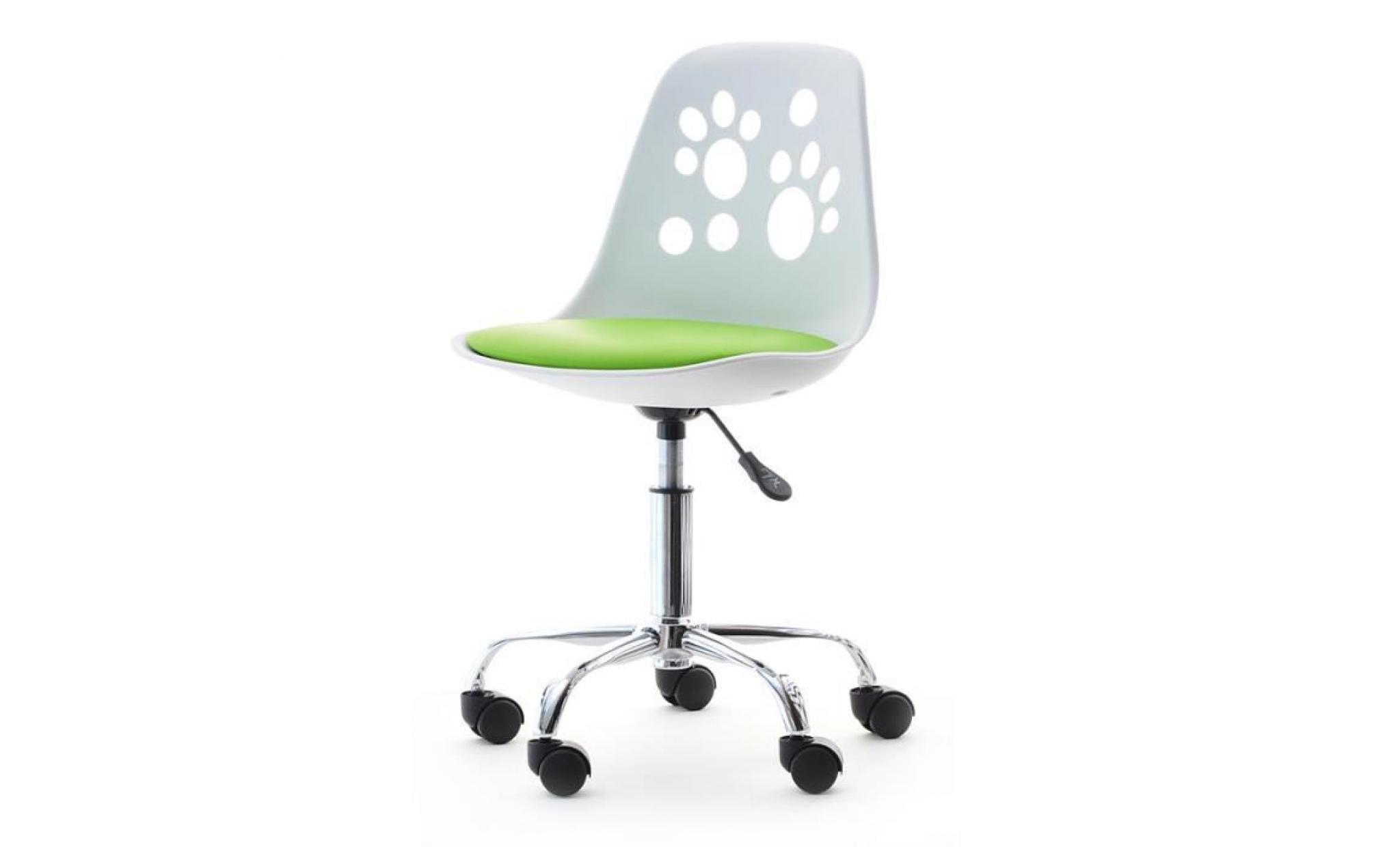 fauteuil d'enfant / chaise de bureau   foot   40 cm   blanc / pêche   design moderne   réglable   pivotant pas cher