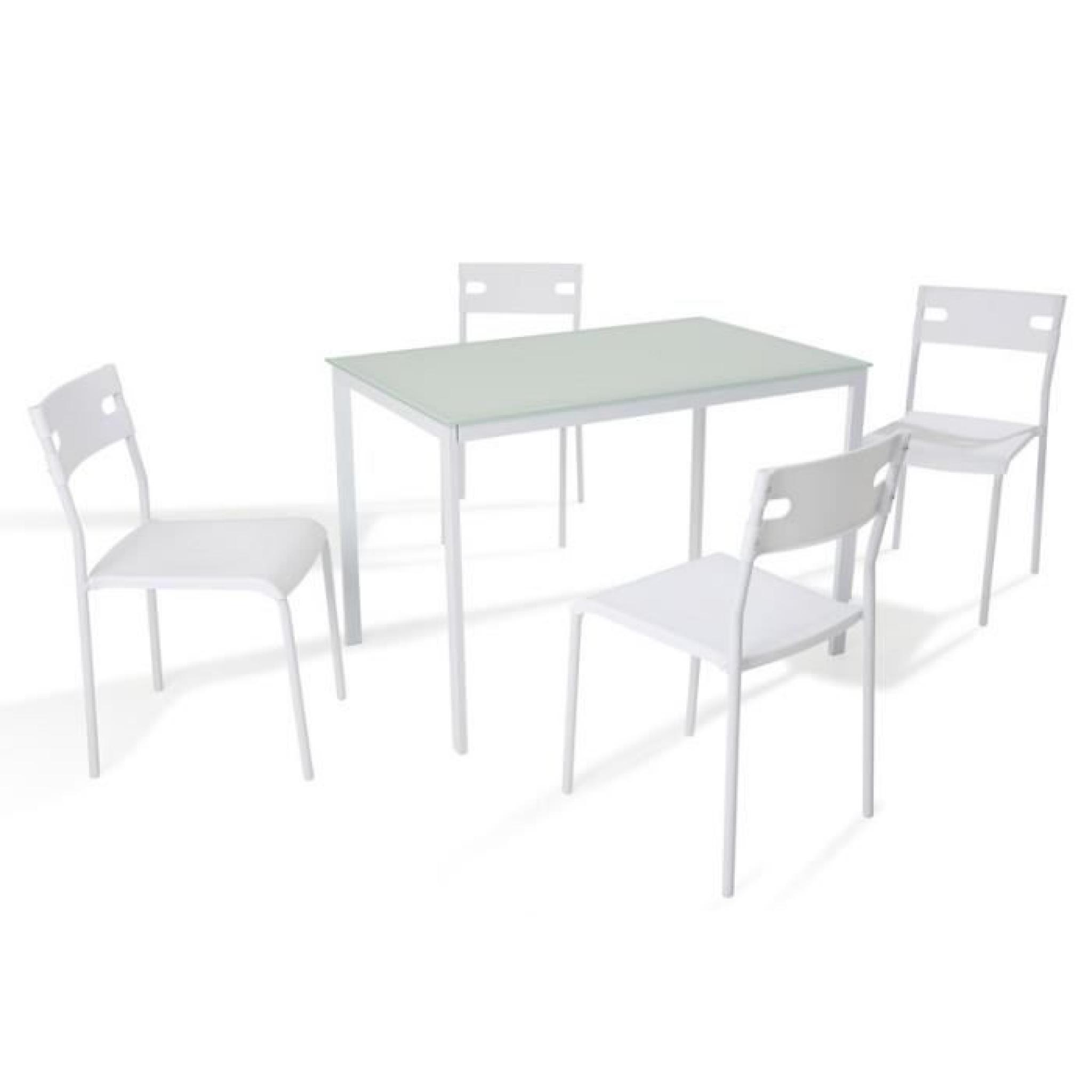 Ensemble Table & Chaises Blanc - CLIP