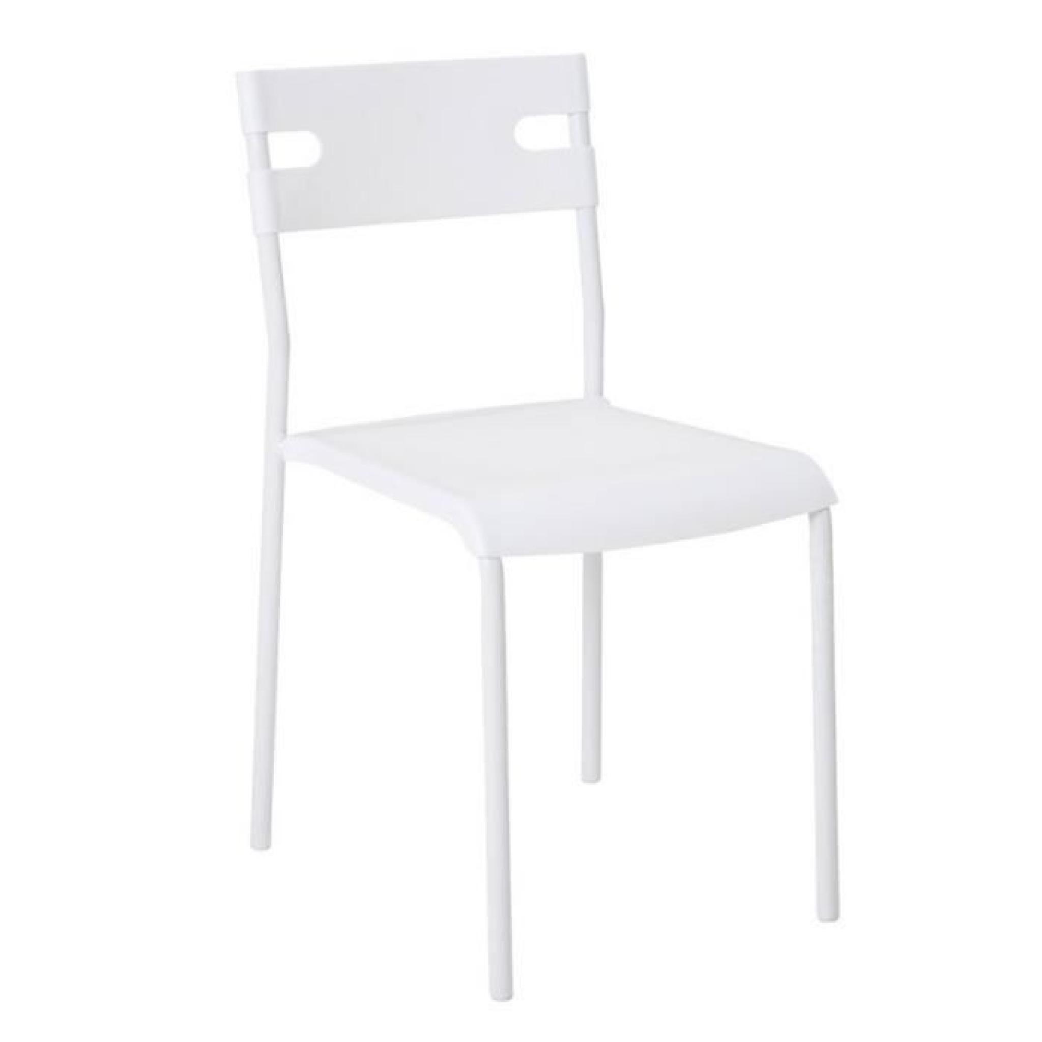 Ensemble Table & Chaises Blanc - CLIP pas cher