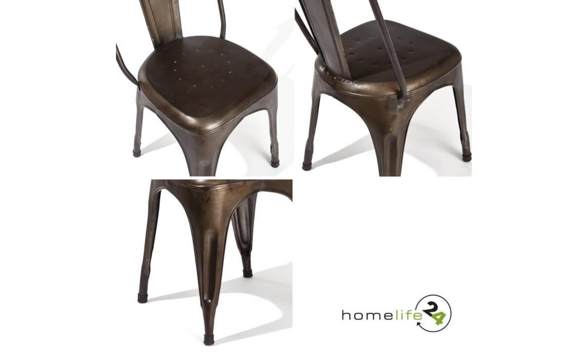 set de 4, chaise metal couleur, chaise design, chaise vintage, chaise industriel metal, chaise industrielle, chaise en fer, rouille pas cher