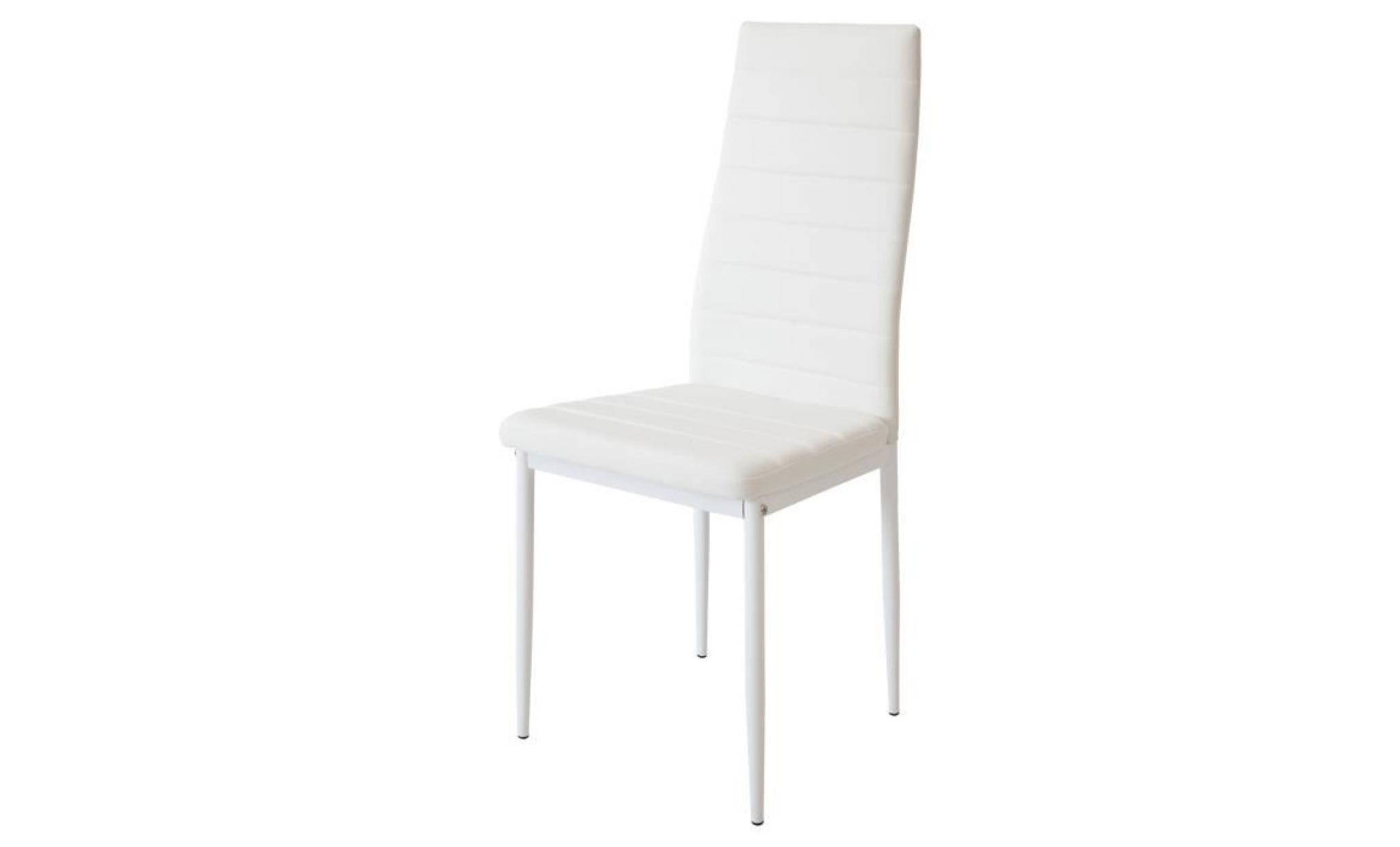 set de 6 chaises milano blanc pas cher