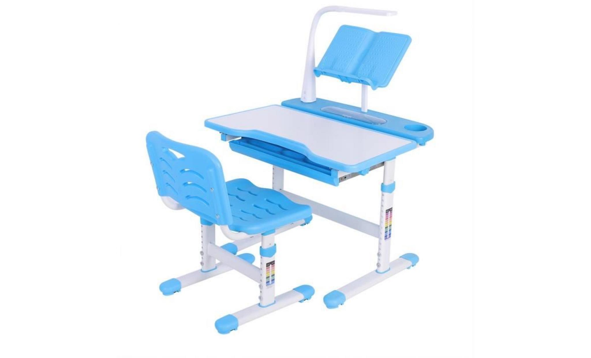 set de table et chaise avec lampe pour enfants hauteur réglable confortable 100 ~ 240v