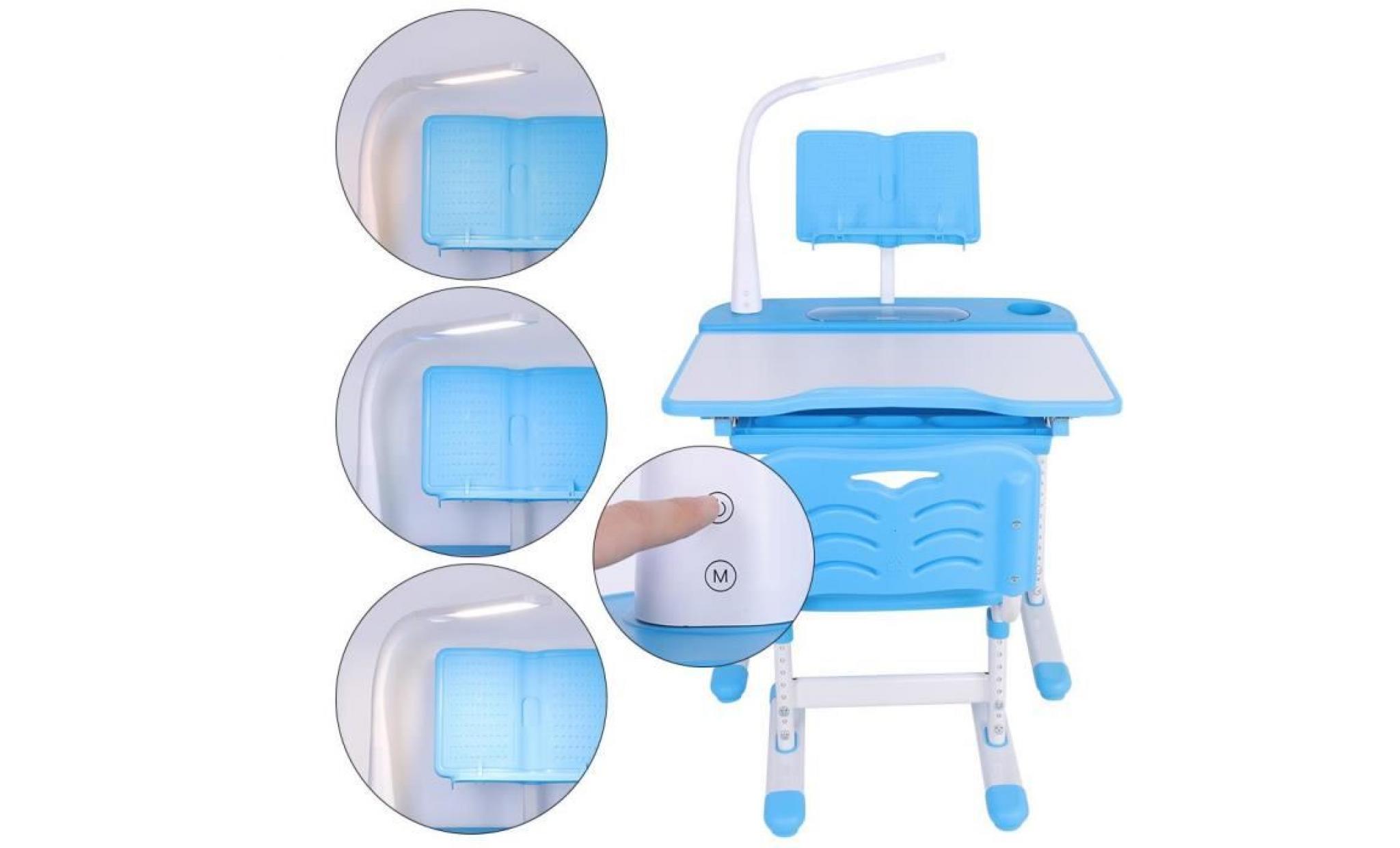 set de table et chaise avec lampe pour enfants hauteur réglable confortable 100 ~ 240v pas cher