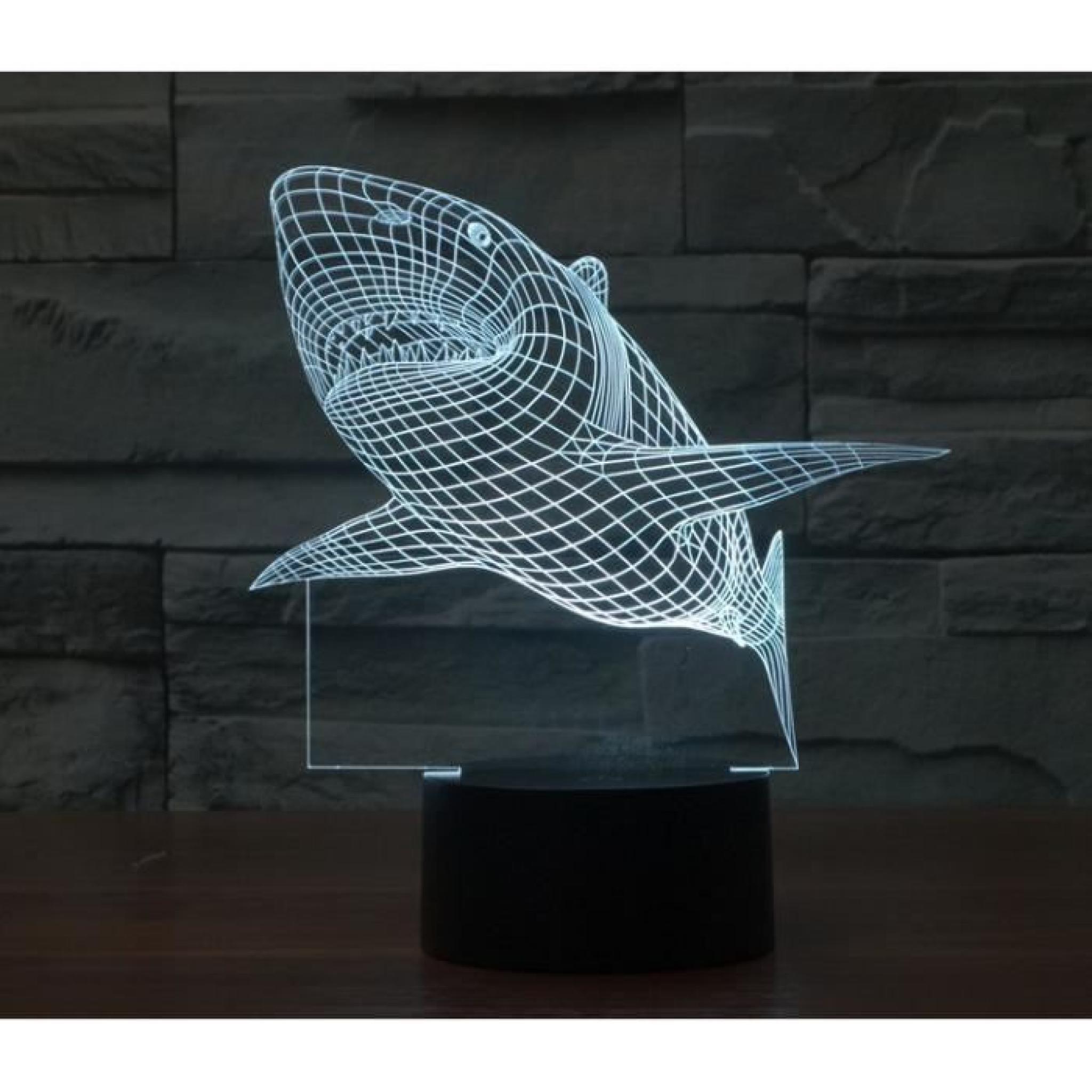 Sharks coloré perspective visuelle lampes de table