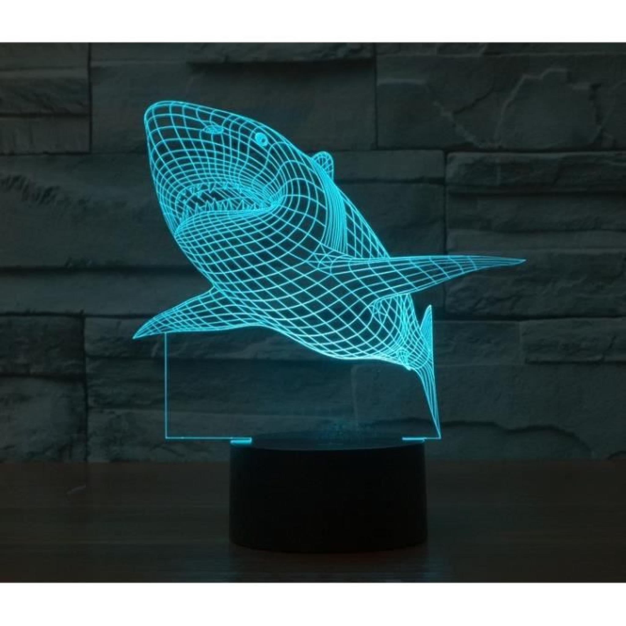 Sharks coloré perspective visuelle lampes de table pas cher