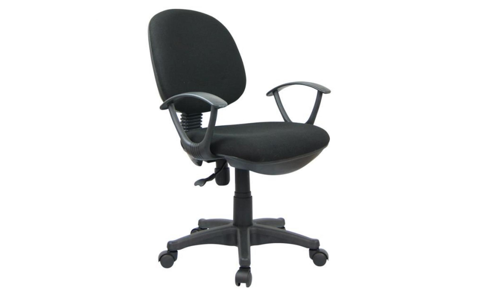 siège fauteuil bureau tissu noir 
