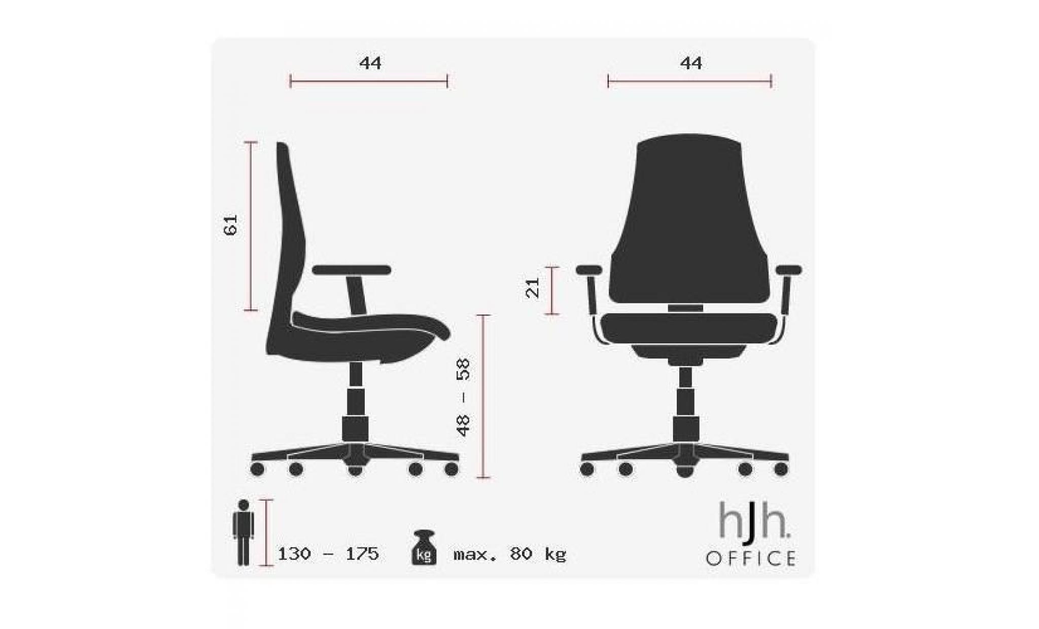 siège de bureau / fauteuil de direction foley net tissu maille noir/gris foncé chrome hjh office pas cher