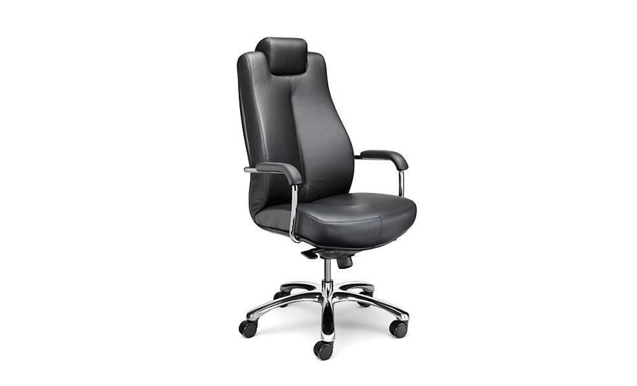 siège de bureau pivotant   fauteuil de bureau, cuir souple   noir, appuie tête réglable   chaise chaise de bureau chaises chaises de pas cher