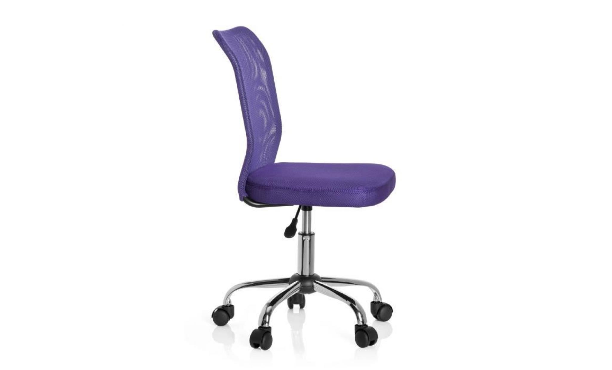 siège de bureau pour enfant / siège tournant kiddy net tissu maille violet hjh office pas cher