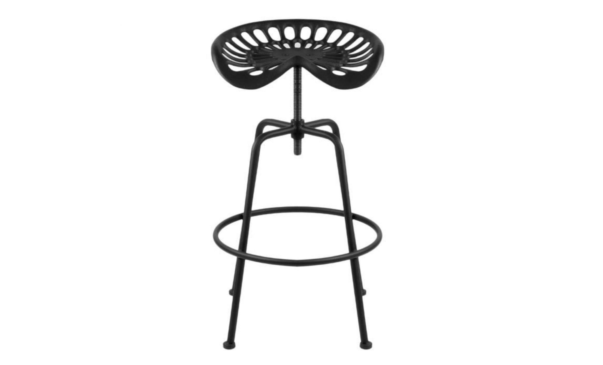 siège de tracteur tractor chaise tabouret hauteur réglable design industriel bar   noir