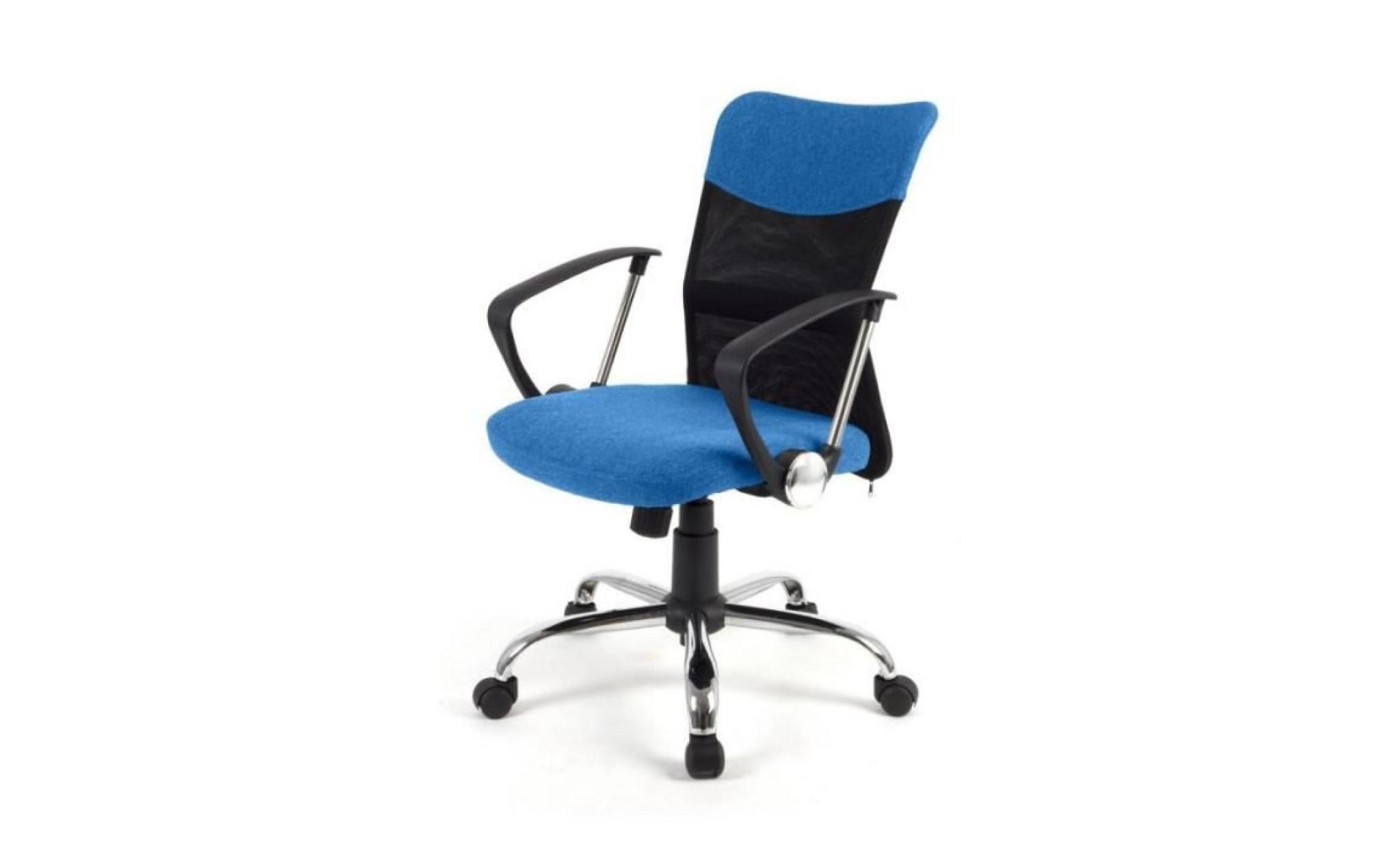chaise star bleu siège fauteuil de bureau ergonomique confort et support du dos tilt